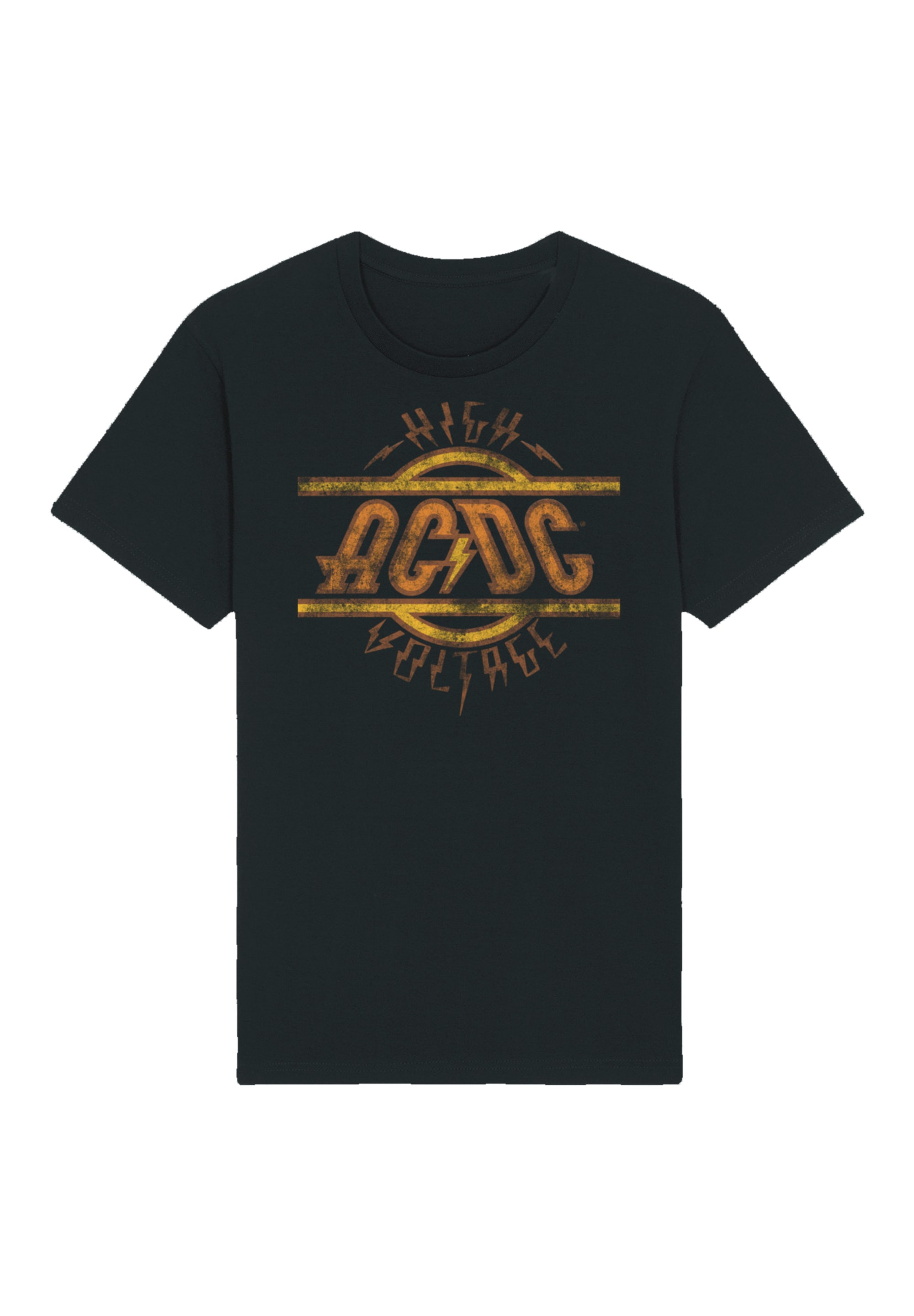 F4NT4STIC T-Shirt »AC/DC Rock Musik Band High Voltage Logo Distressed«, Premium Qualität