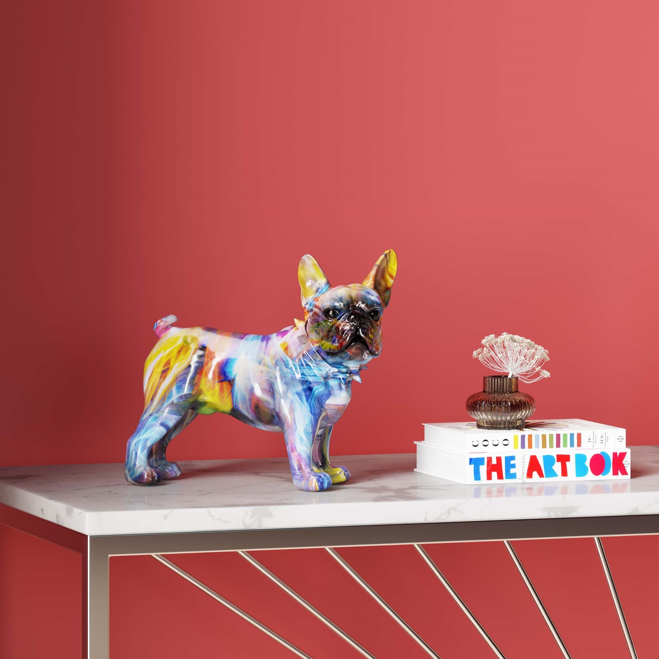 Kare Design Dekofigur "Deko Figur Frenchie Bunt 24cm" günstig online kaufen