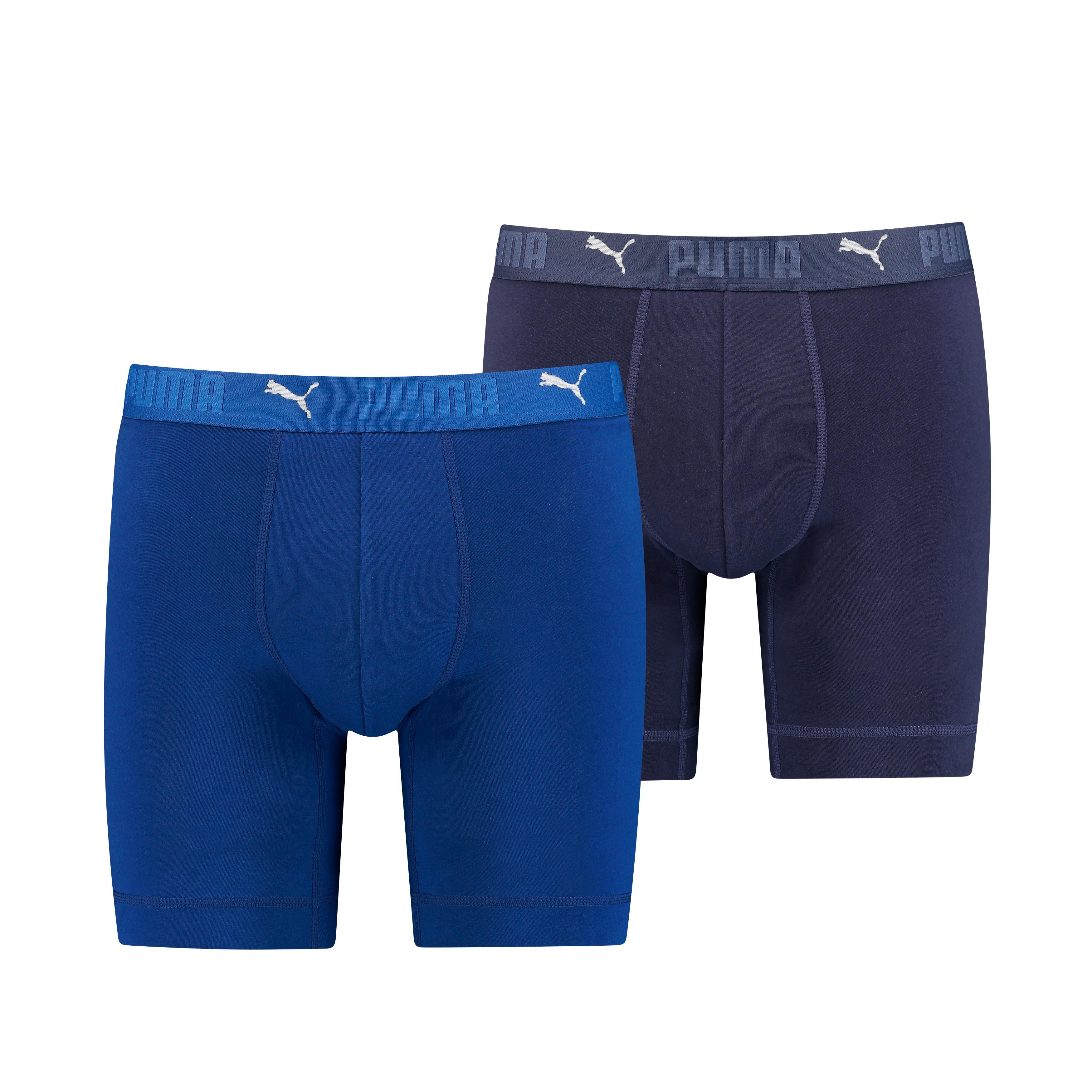 PUMA Boxershorts "PUMA MEN SPORT COTTON LONG BOXERS 2P" Packung, mit Markenschriftzug im Bund