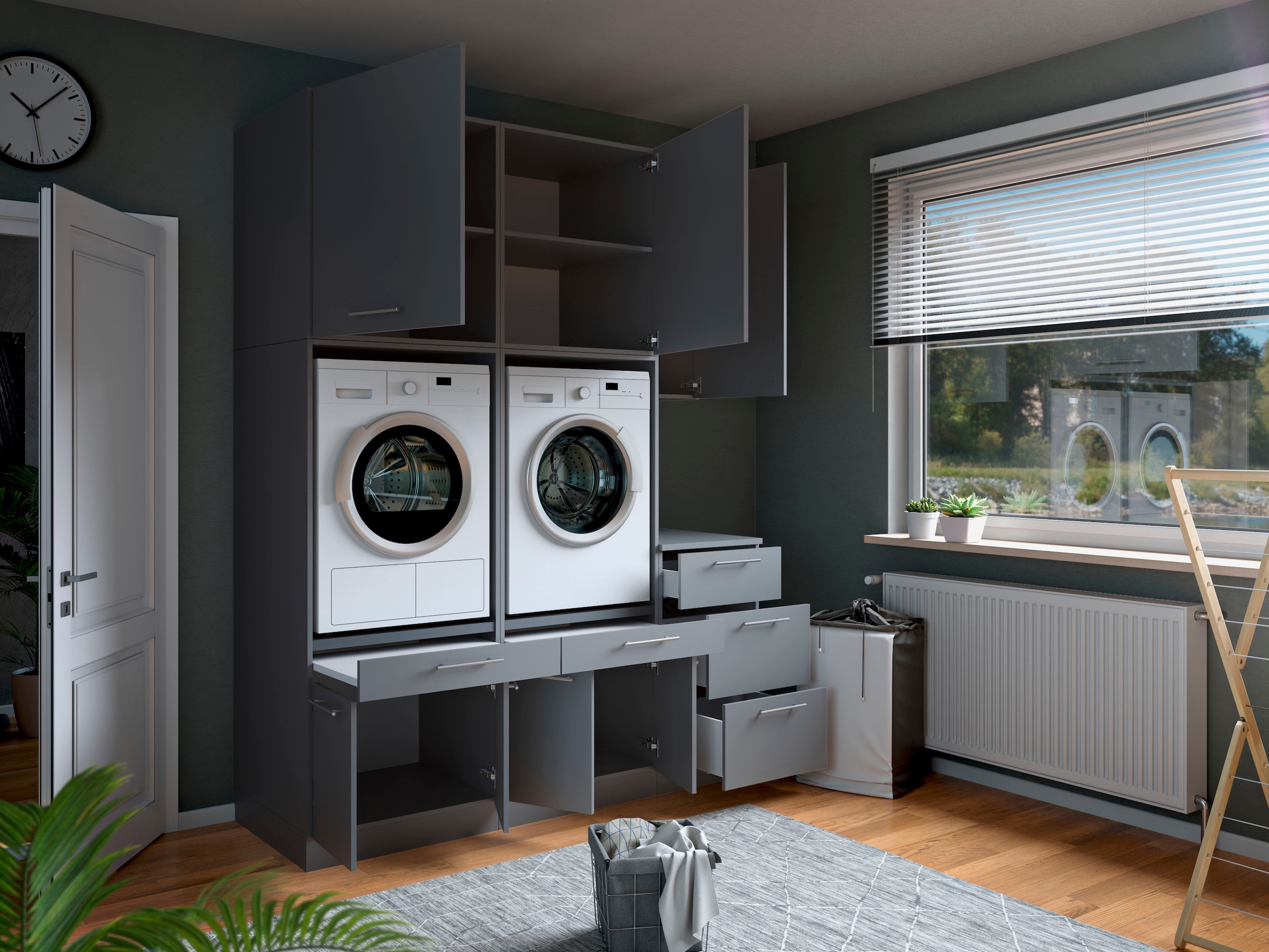 Laundreezy Mehrzweckschrank-Set »Laundreezy, 6-tlg. Mehrzweckschrank-Set B/H/T 186/238/68 cm« 6 Stk. tlg.