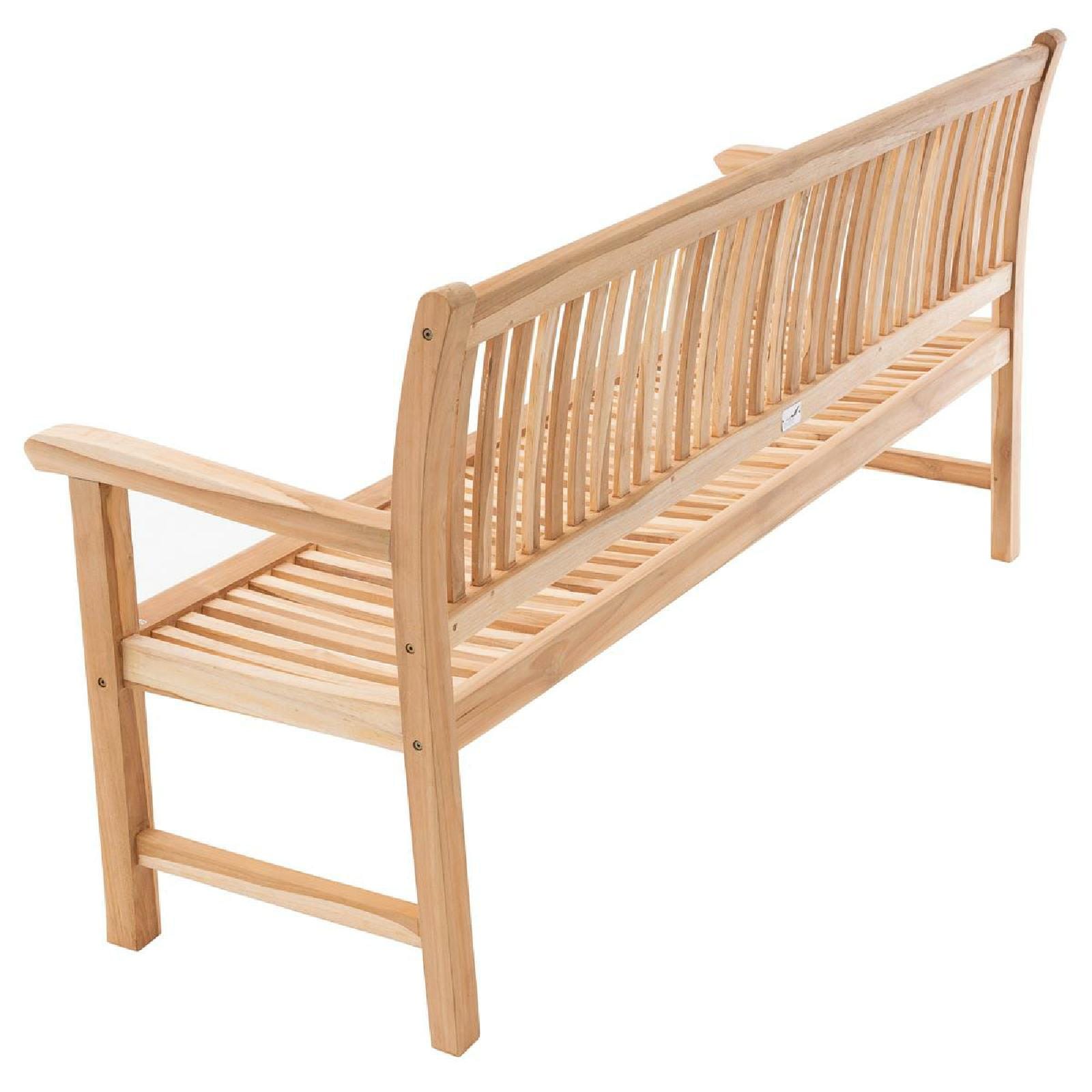 VCM Gartenstuhl »4er Sitzbank Gartenbank Landhausstil Teak Holz« () 1 Stk.