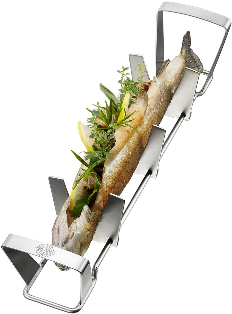 GEFU Grillschale "FISCHHALTER BBQ" Edelstahl 1 Stk. tlg. verstellbare Größe günstig online kaufen