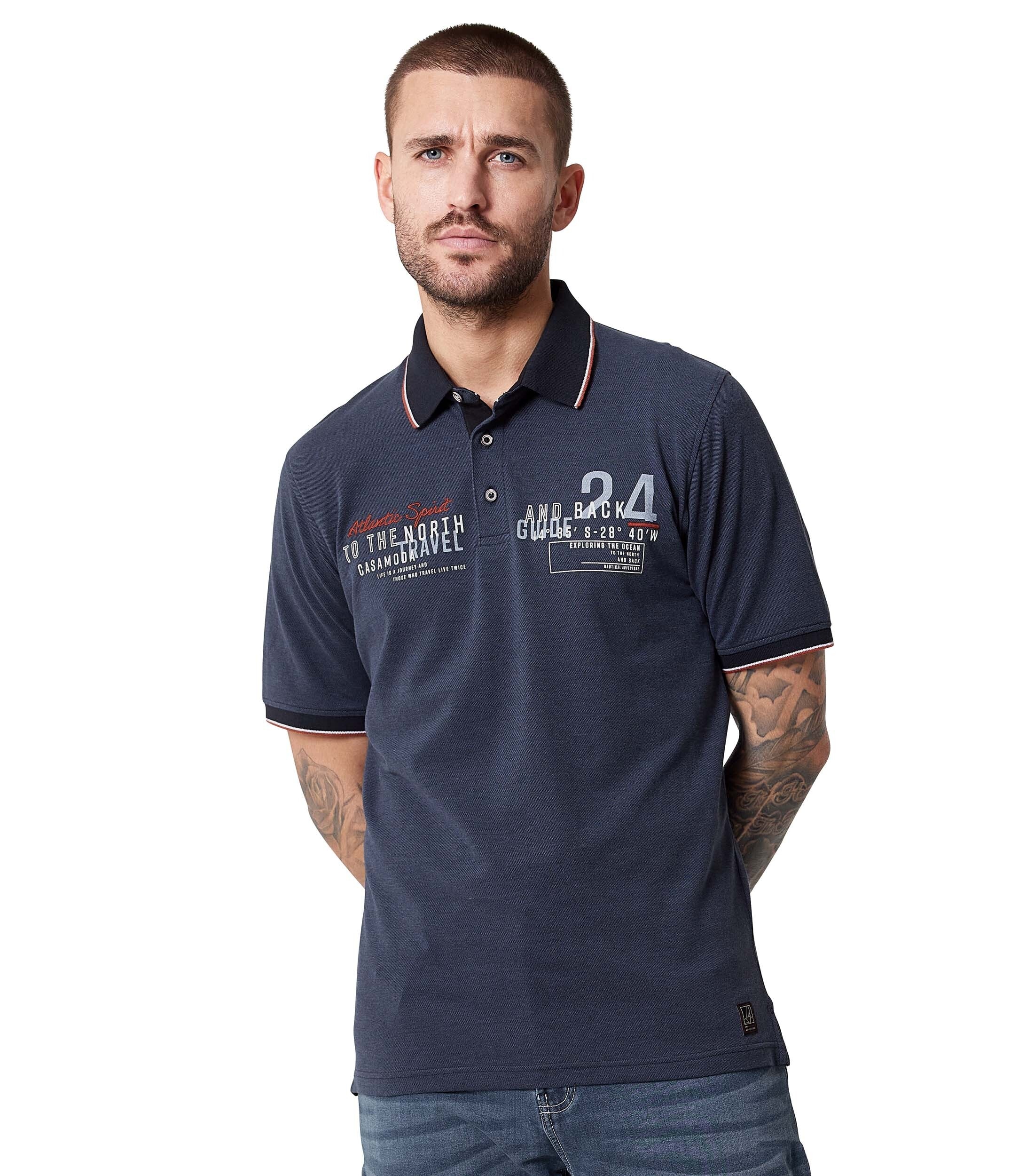 CASAMODA Poloshirt "CASAMODA Polo-Shirt uni" günstig online kaufen