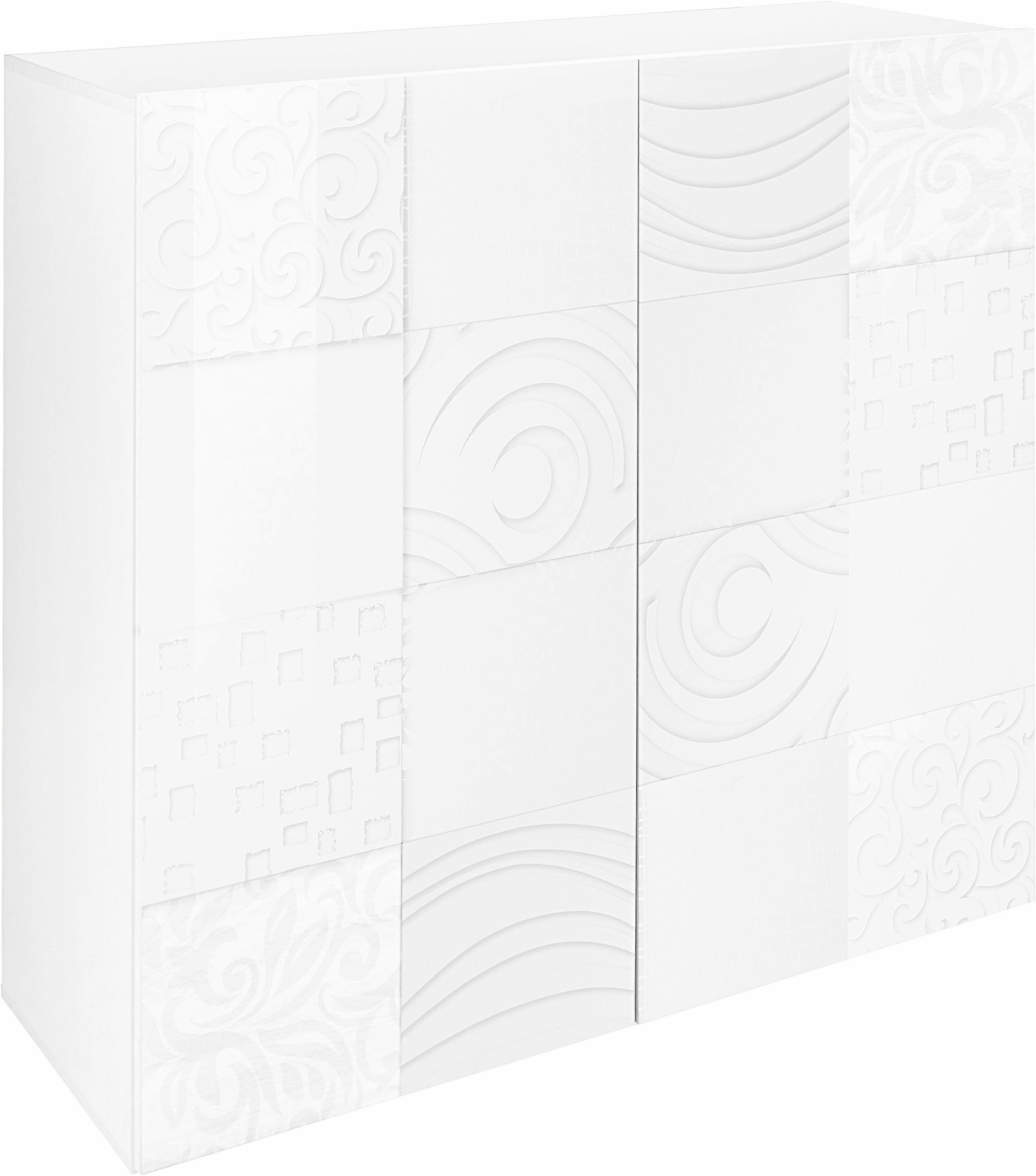 Home affaire Highboard "Miro" Breite 121 cm mit dekorativem Siebdruck günstig online kaufen