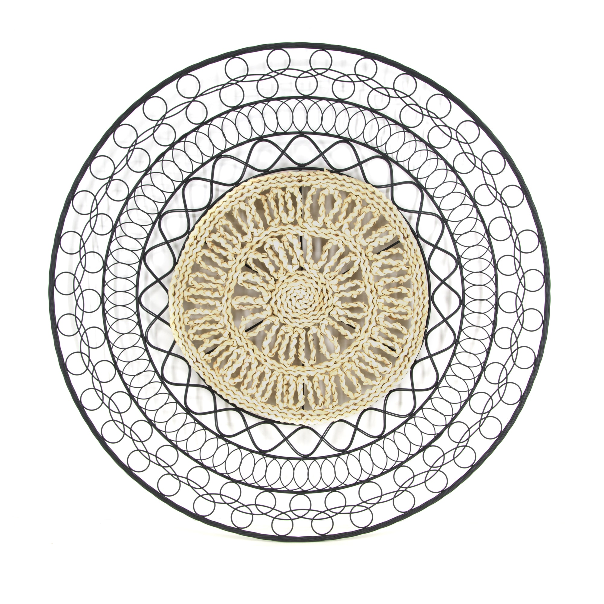 Art for the home Wandbild "Rotan Mandala Rund", Art, (1 St.), Metal Art rat günstig online kaufen