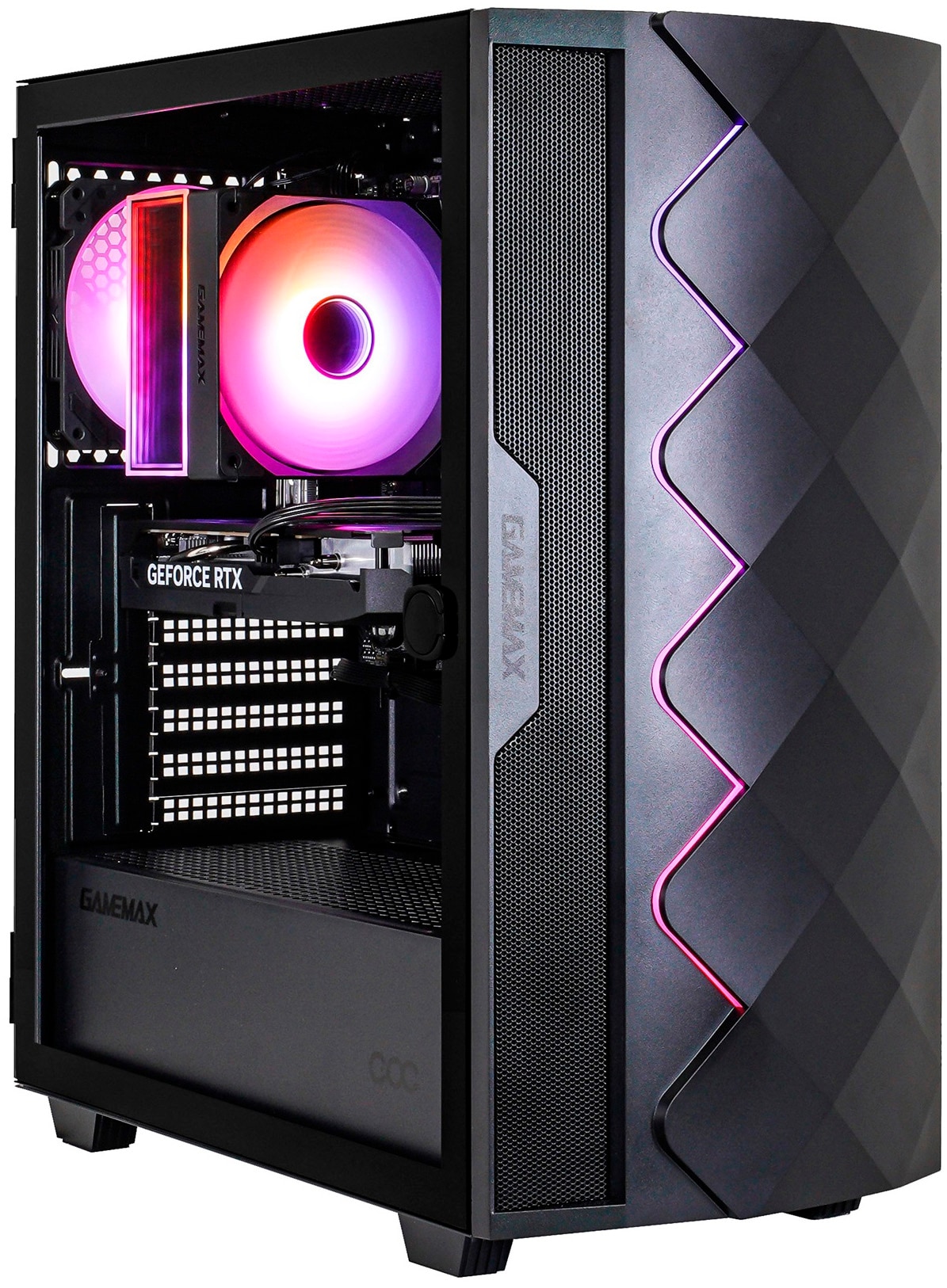 GAMEMAX Gaming-PC-Komplettsystem »MegaDeal Diamond BK 2831 AMD Ryzen 5 7500F 16GB DDR5 1TB SSD RTX 5060« 27 ″ AMD Ryzen 5 GeForce RTX™ 5060 16 GB RAM 1.000 GB SSD Windows 11, DDR5 RAM + MSI PRO MP272L LCD-Monitor, 68,6cm (27")