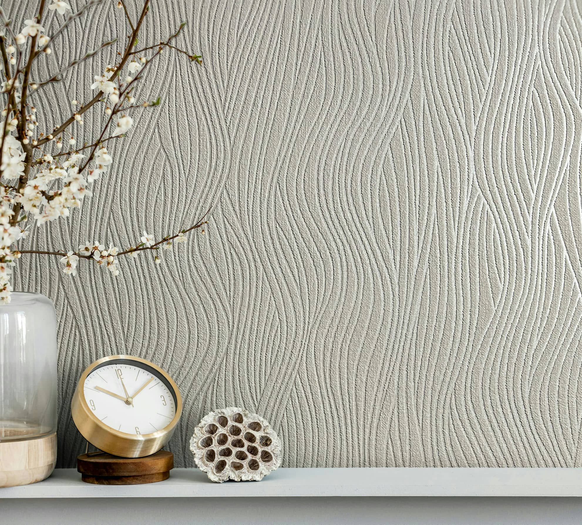 Marburg Vliestapete "Serene Stripes" Streifen moderne Tapete für Wohnzimmer Schlafzimmer Küche