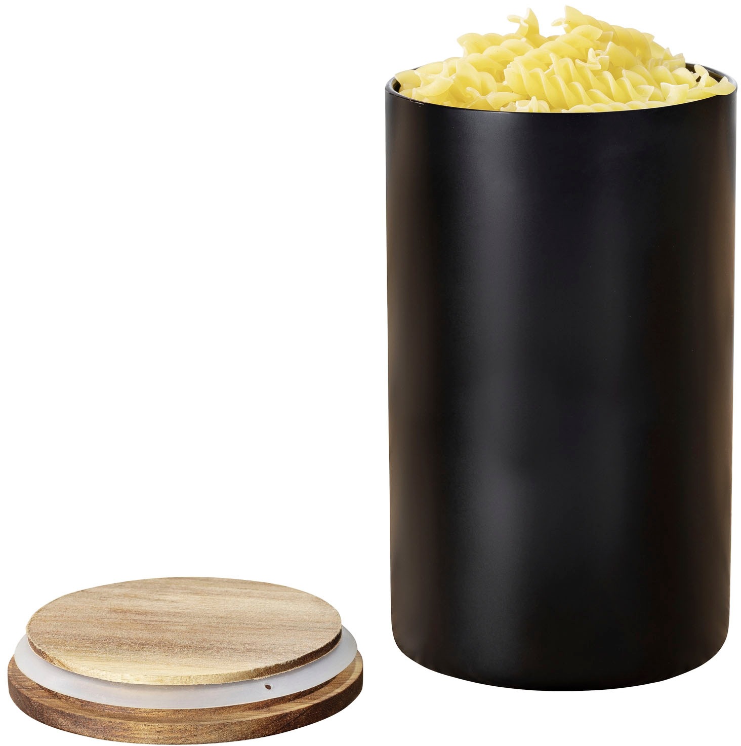 WENKO Vorratsdose »Modell Mio«, (1 tlg.), Frischhaltedose für Lebensmittel, luftdichter Deckel aus Akazienholz