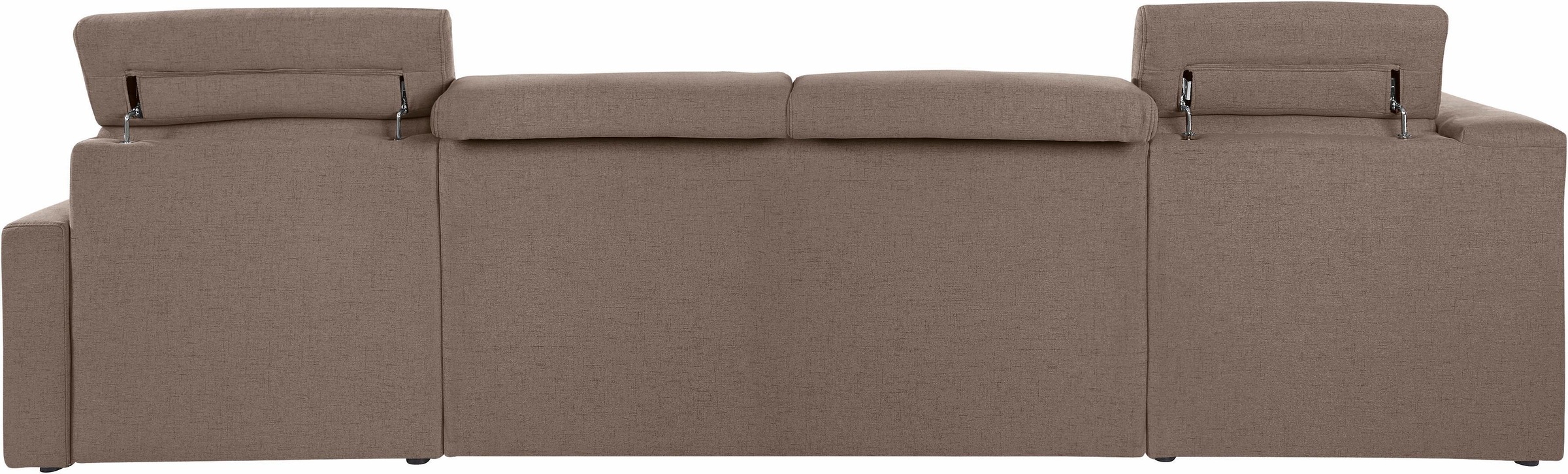 DOMO collection Wohnlandschaft »Ava moderne Sitzheftung mit toller Doppelnaht, komfortabel, U-Form«, mit Federkern, wahlweise mit Kopfteilverstellungen