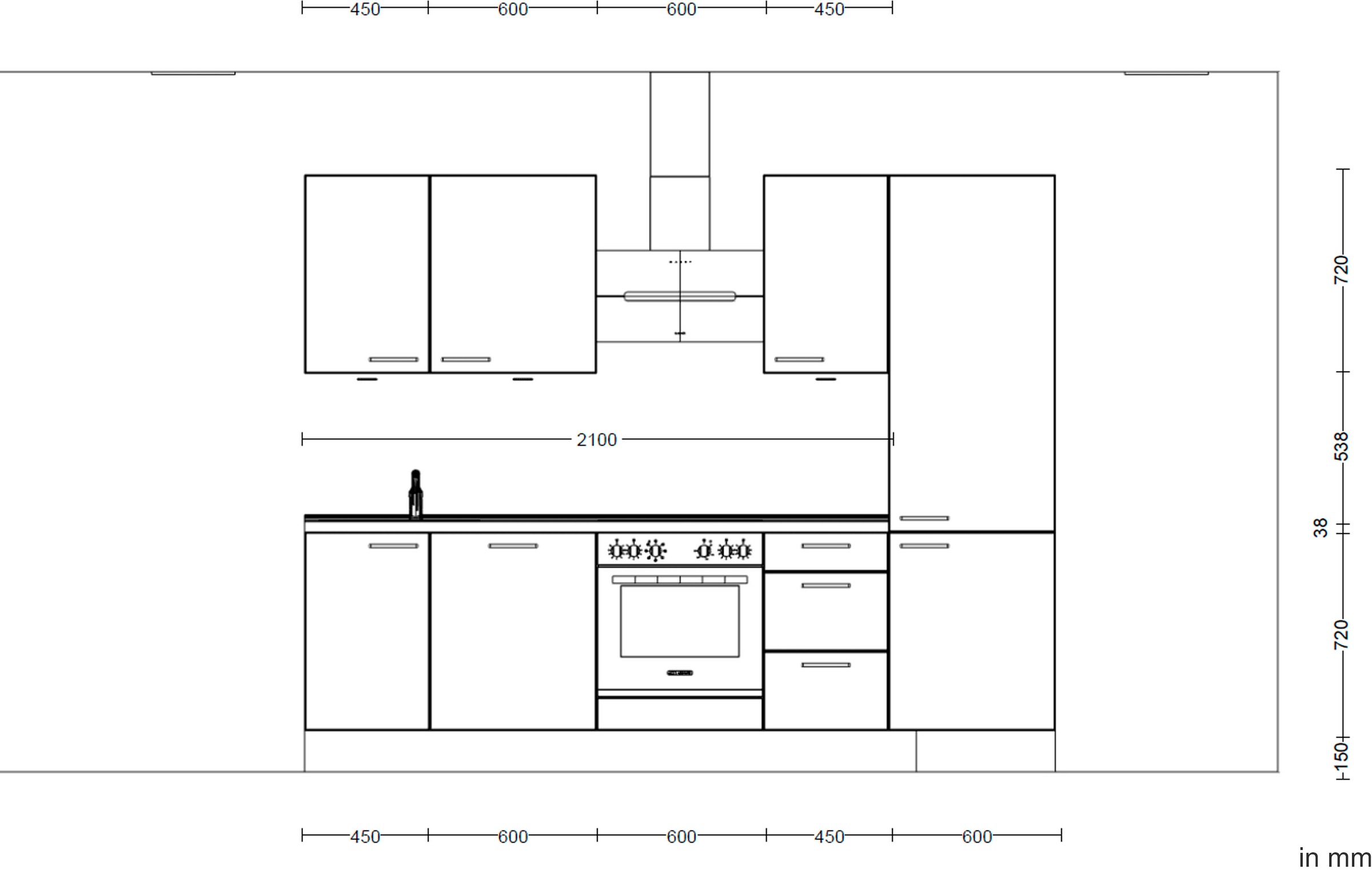 nobilia® Küchenzeile »"Flash II"«, vormontiert, Ausrichtung wählbar, Breite 270 cm, wahlw. mit E-Geräten