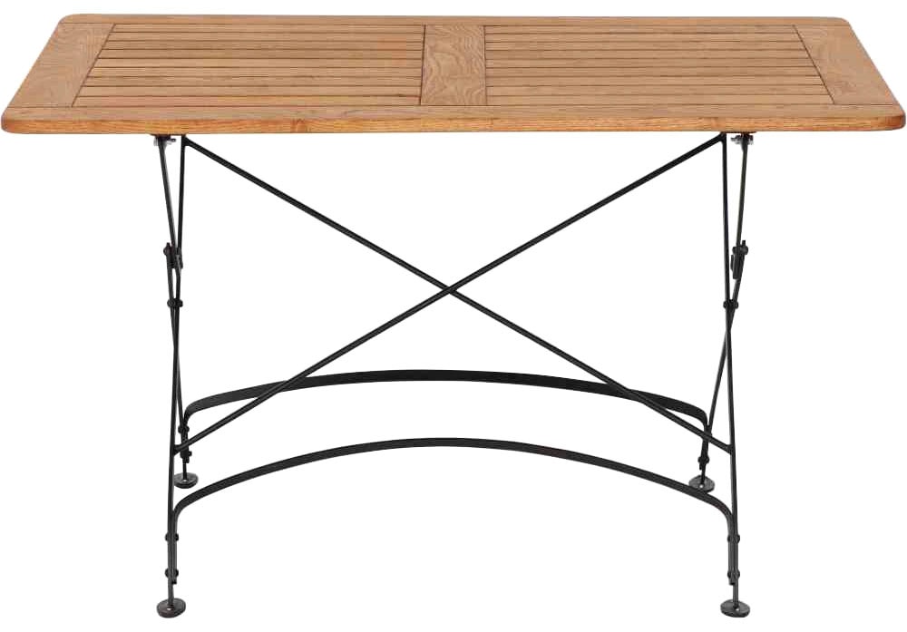 Siena Garden Gartentisch »Peru III«, (1 St.), BxTxH: 80x120x78 cm,Stahlgestell schwarz, Tischplatte aus Robinienholz