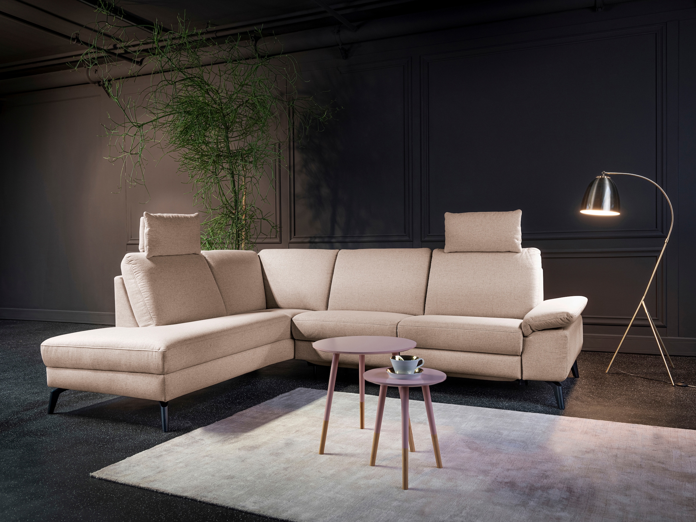 alina Ecksofa inkl. Kopfstützen, wahlweise mit Relaxfunktion, Breite: 267 cm