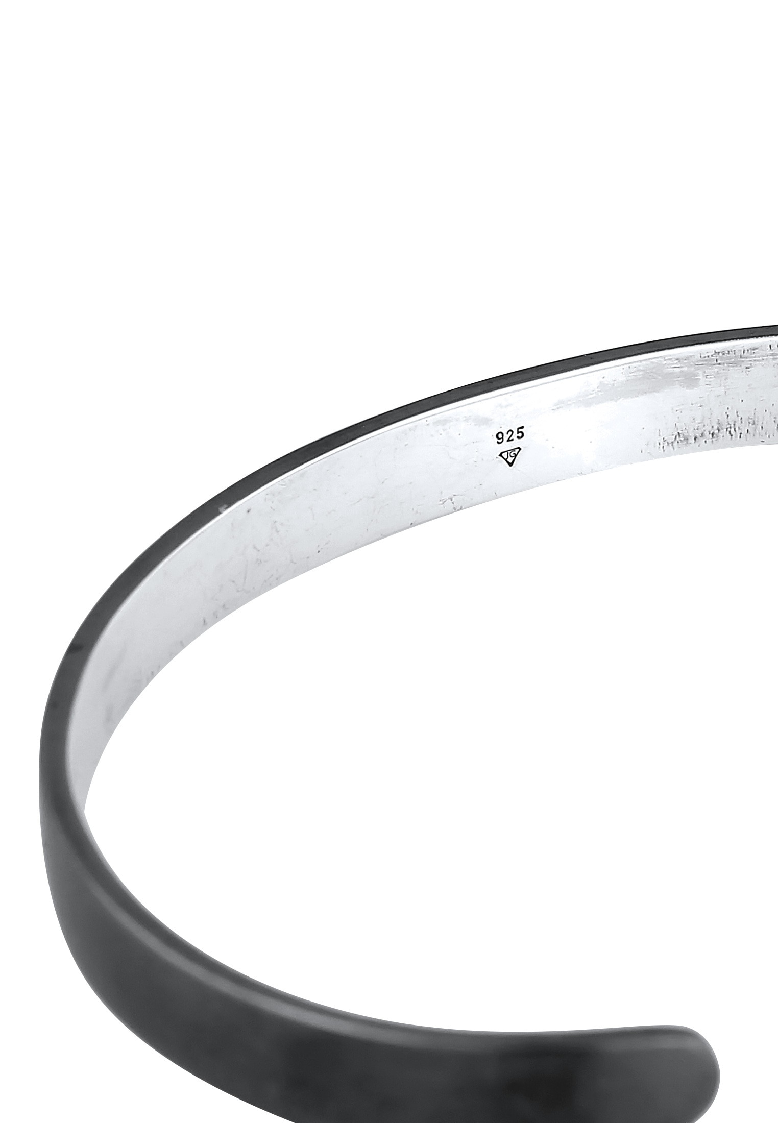 Kuzzoi Armband »Herren Basic Bangle Matt 925 Silber«