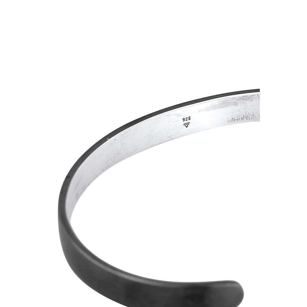 Kuzzoi Armband »Herren Basic Bangle Matt 925 Silber«