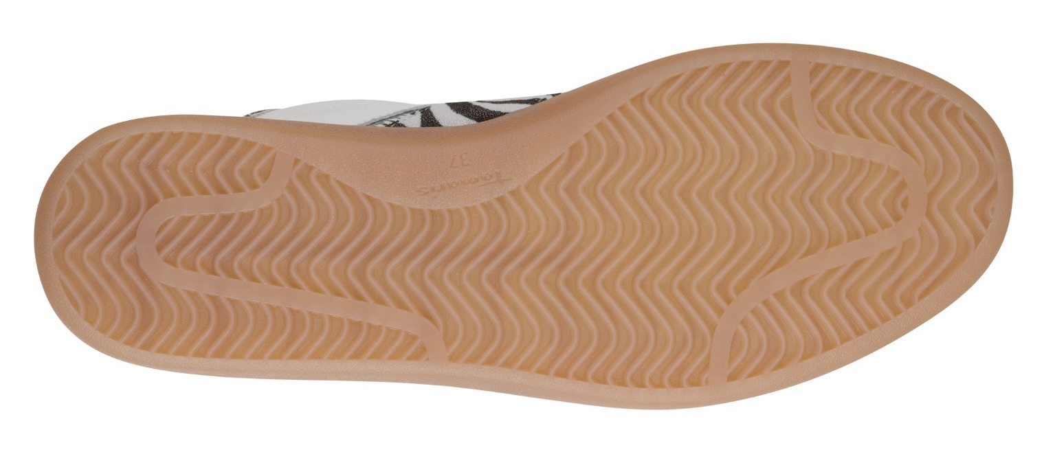 Tamaris Plateausneaker, Freizeitschuh, Halbschuh, Schnürschuh mit Glitter an der Ferse
