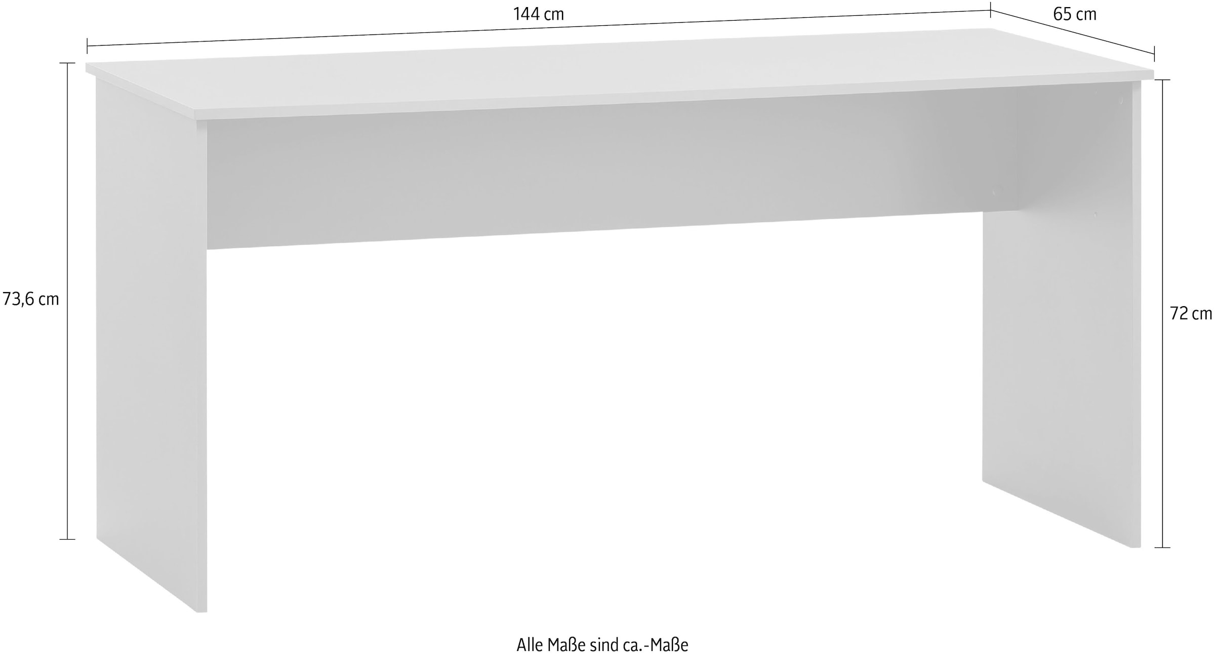 Schildmeyer Schreibtisch »Serie 400, Schreibtisch, Made in Germany, B 144 cm« Solide Verarbeitung - Dieses Produkt ist in Deutschland gefertigt