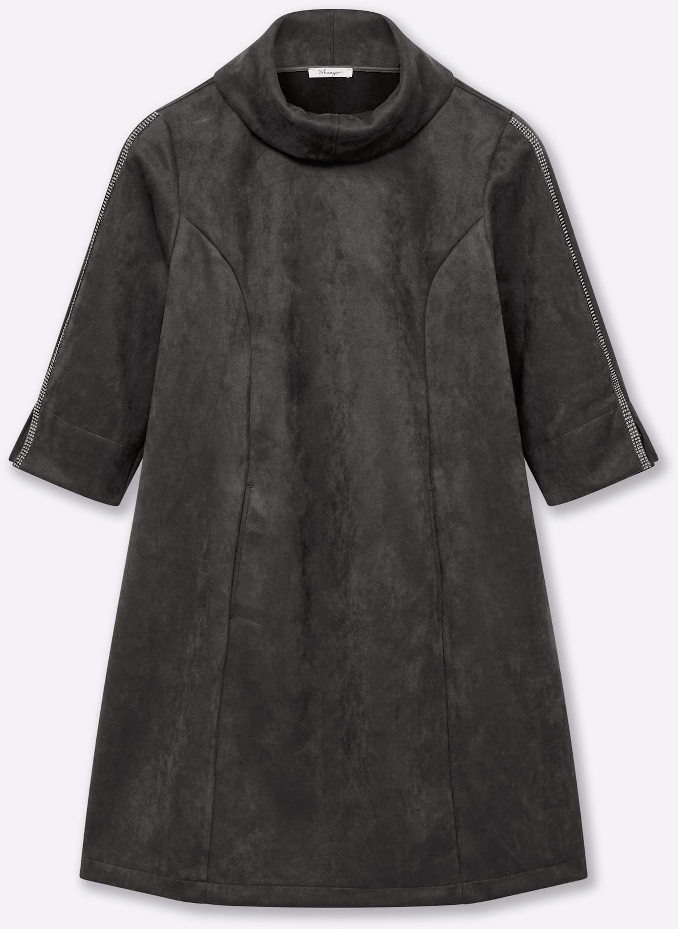 Thumbnail - Sheego A-Linien-Kleid "Velours-Kleid"