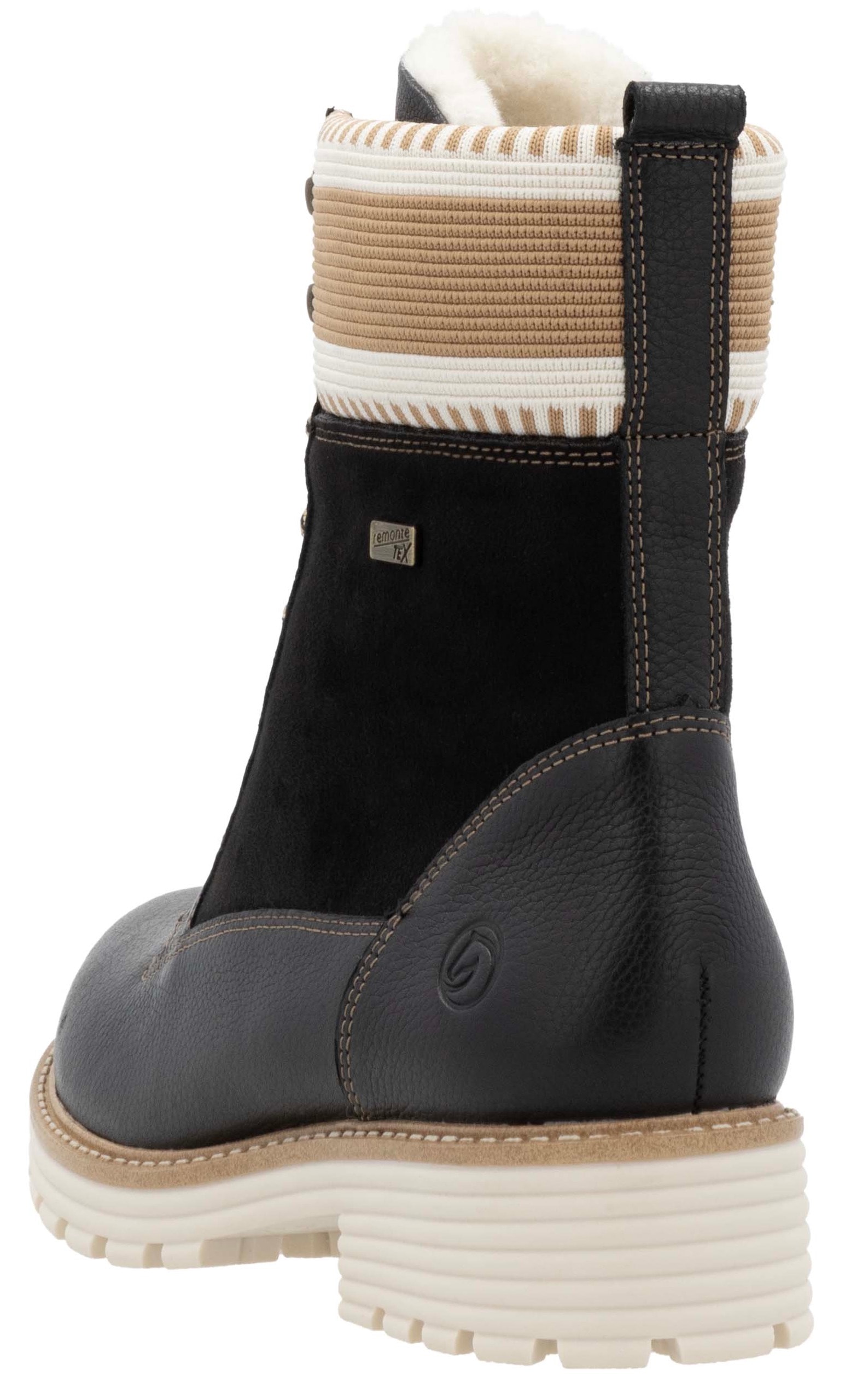 Remonte Winterboots »Elisabeth Hurley-Collection«, Schnürboots, Schnürstiefelette mit wasserabweisender TEX-Membran