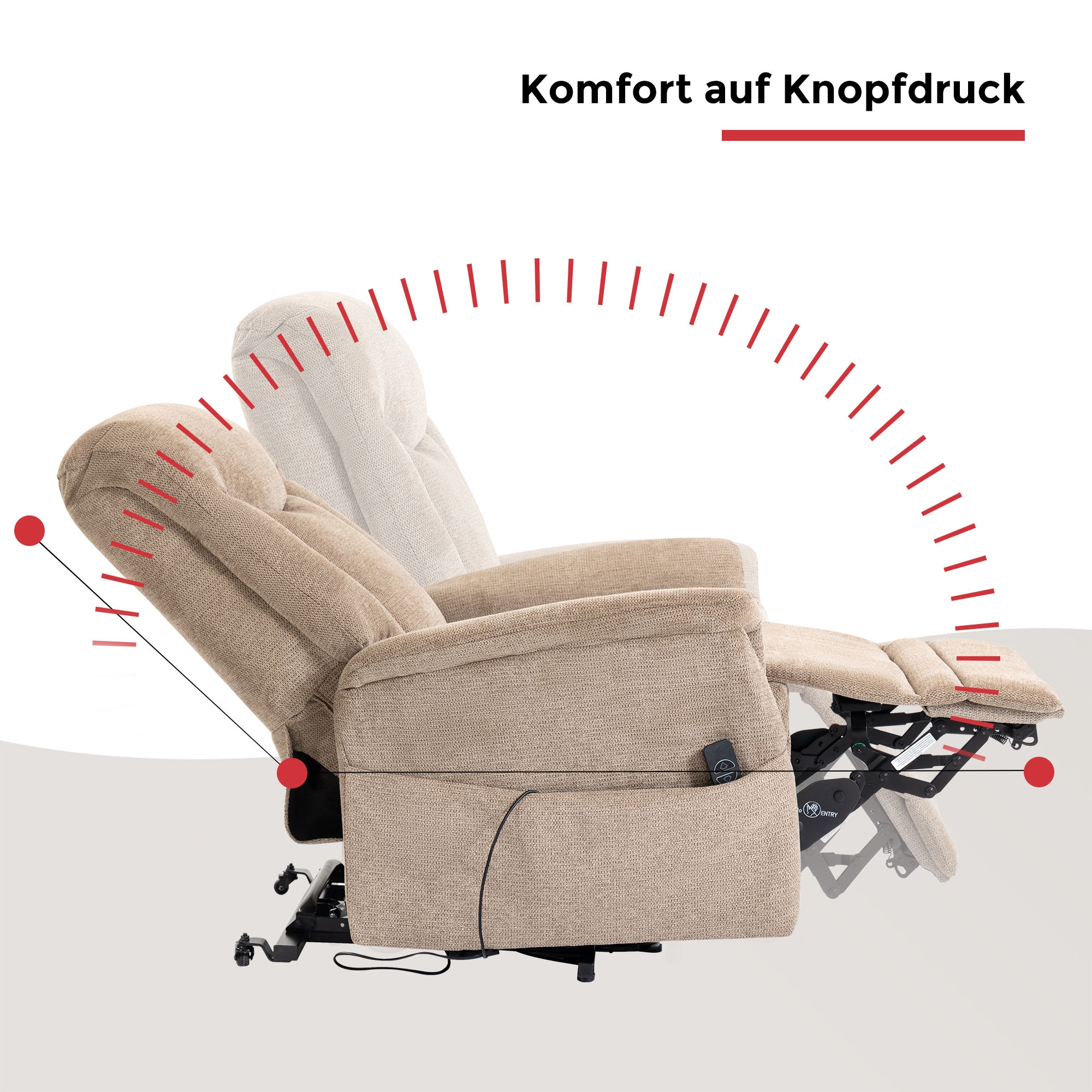 Duo Collection TV-Sessel »Gandia XXL« 150 kg belastbar, Stahlwellenunterfederung