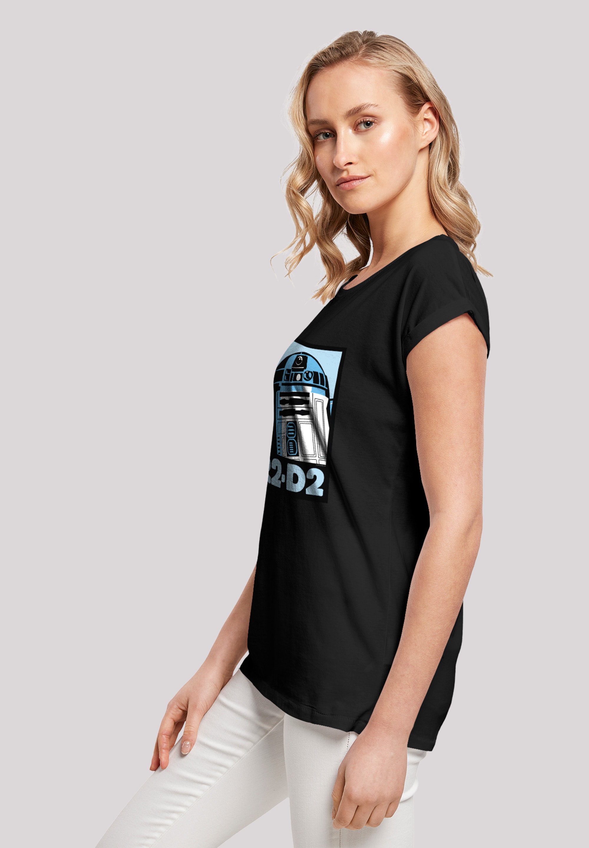 F4NT4STIC Kurzarmshirt »Damen Star BAUR R2-D2 with Extended Tee«, Ladies (1 Poster kaufen | für tlg.) Wars Shoulder