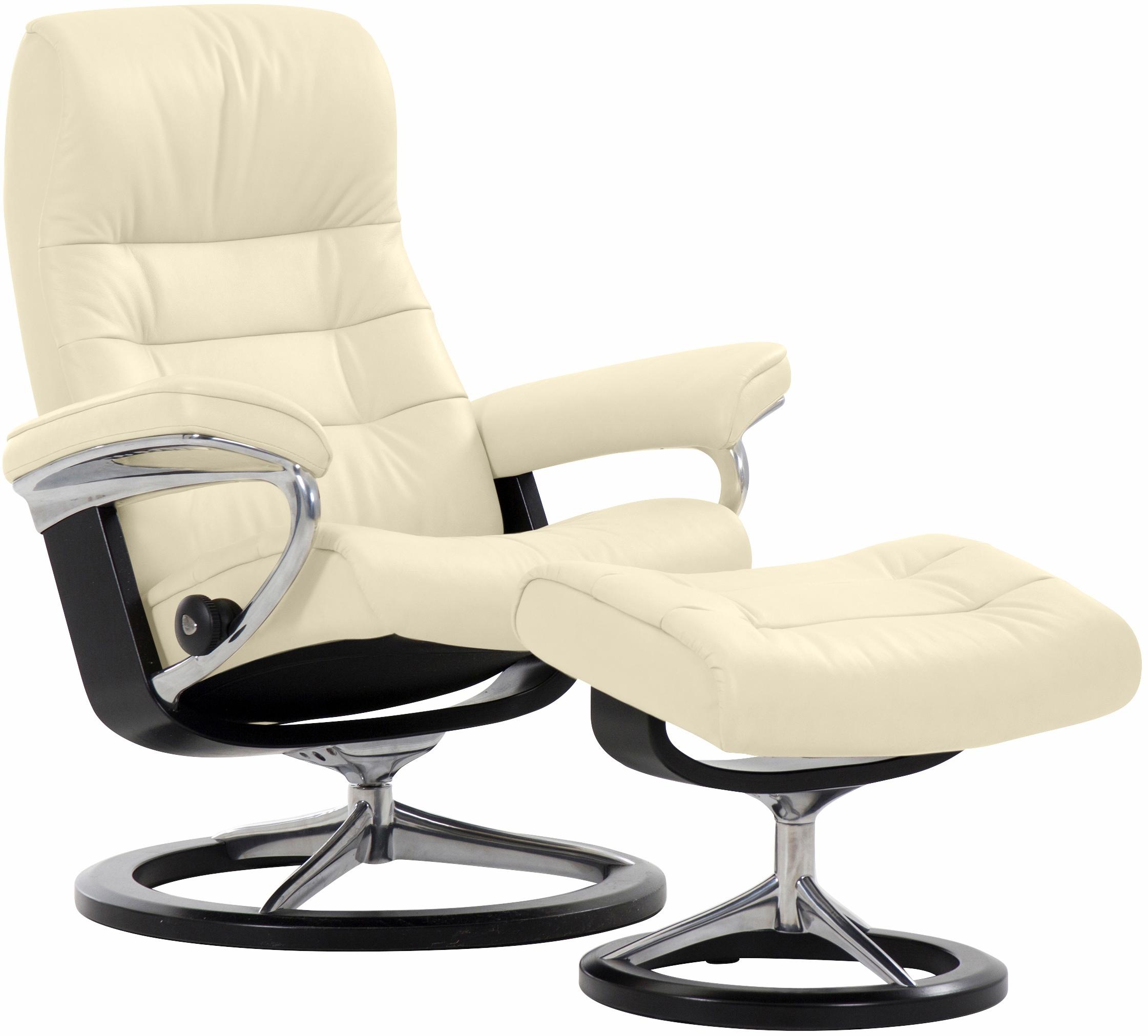 Stressless® Relaxsessel »Opal«, (Set, Relaxsessel mit Hocker), mit Hocker, mit Signature Base, Größe L, mit Schlaffunktion