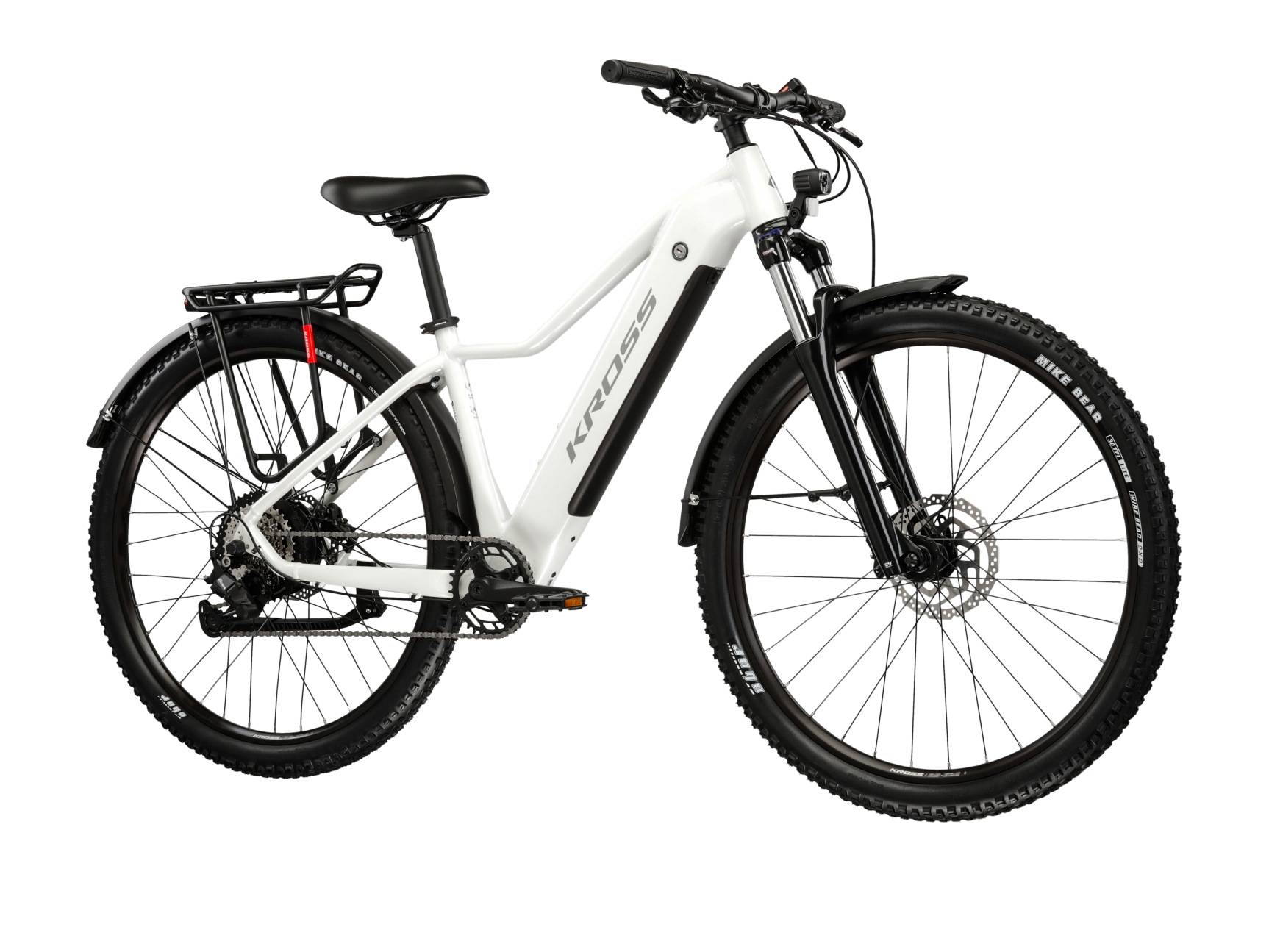 Kross »KROSS E-MTB Lea Boost 1.0 29 Zoll weiß 8 Gänge 2026« 8 Gang Shimano ESSA U2000 Schaltwerk Kettenschaltung Heckmotor 250 W