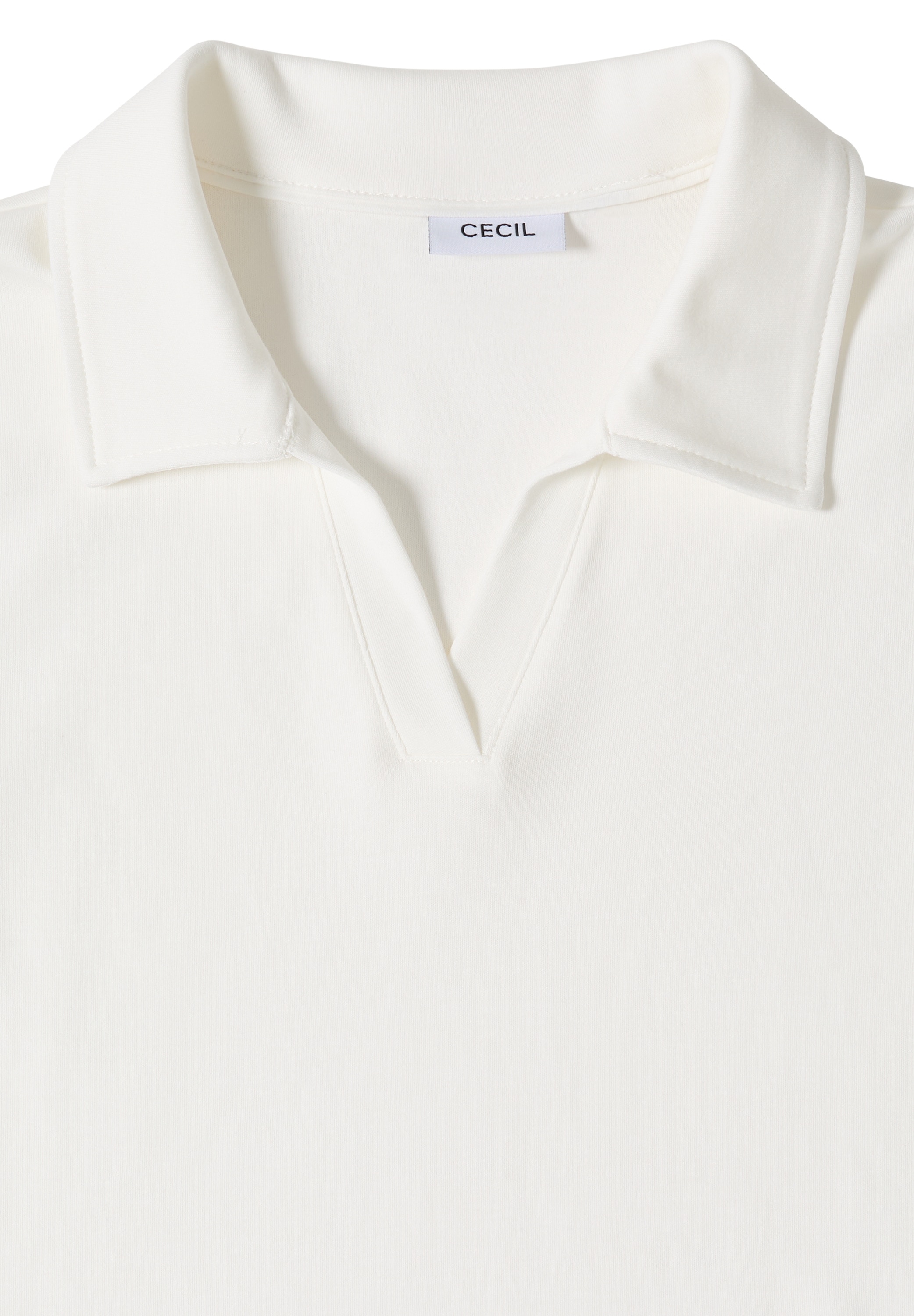 Cecil Poloshirt mit seitlichen Schlitzen im Saum