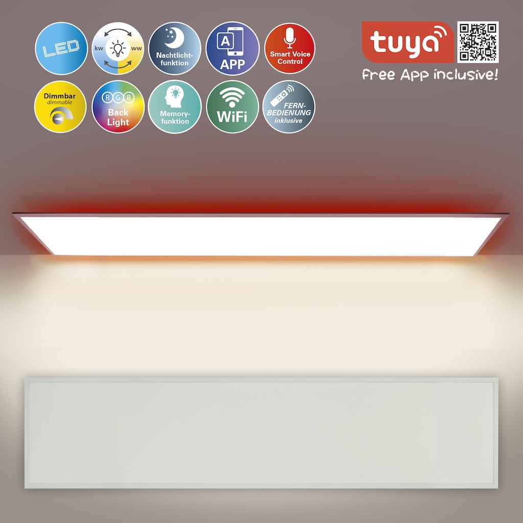 näve Smarte LED-Leuchte »Smart Home LED Backlight Panel«, inkl. Nachtlicht und Fernbedienung