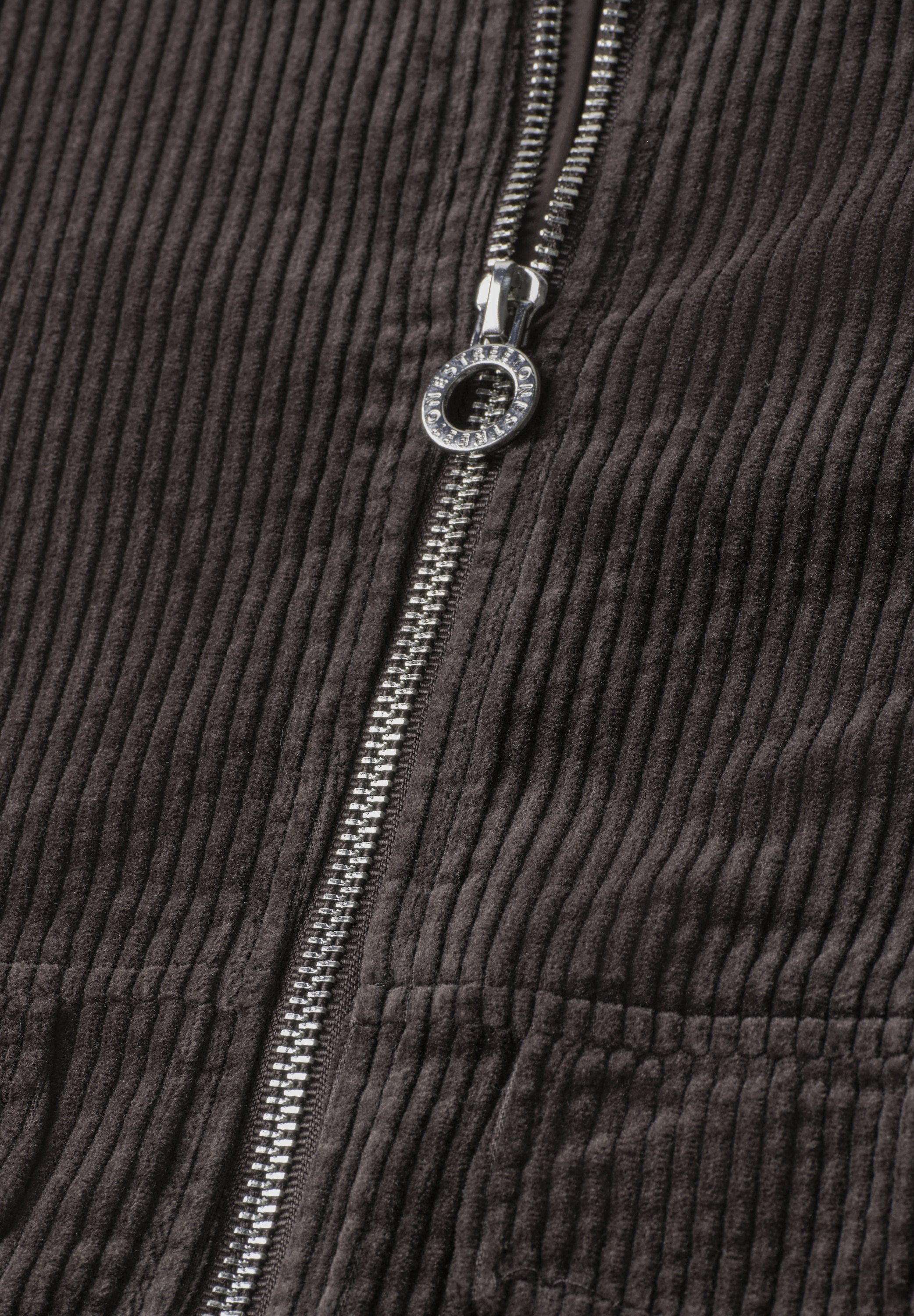 STREET ONE Cordjacke ohne Kapuze mit Tunnelzugsaum