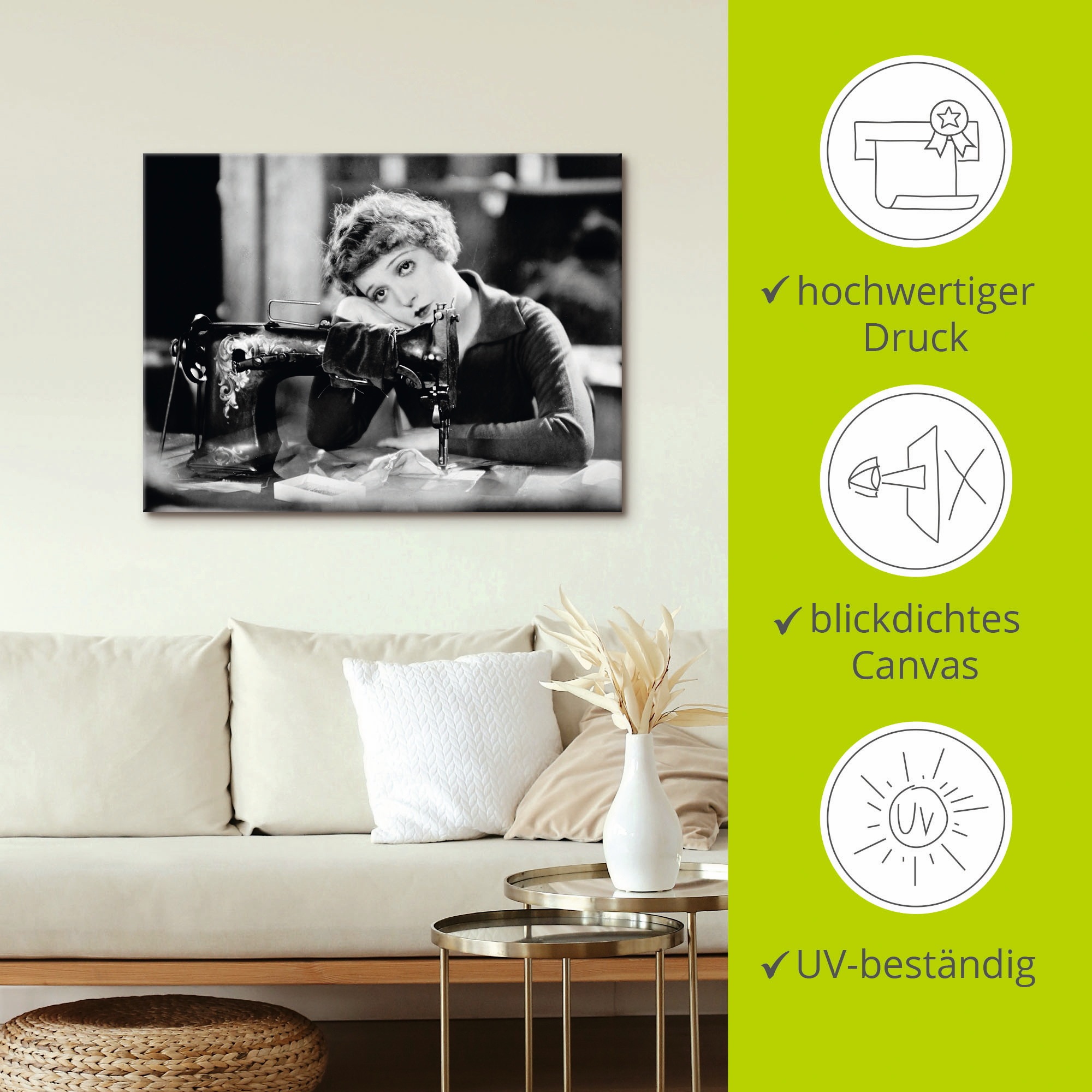Artland Wandbild »Nähen«, Film, (1 St.), als Alubild, Outdoorbild, Leinwandbild, Poster in verschied. Größen
