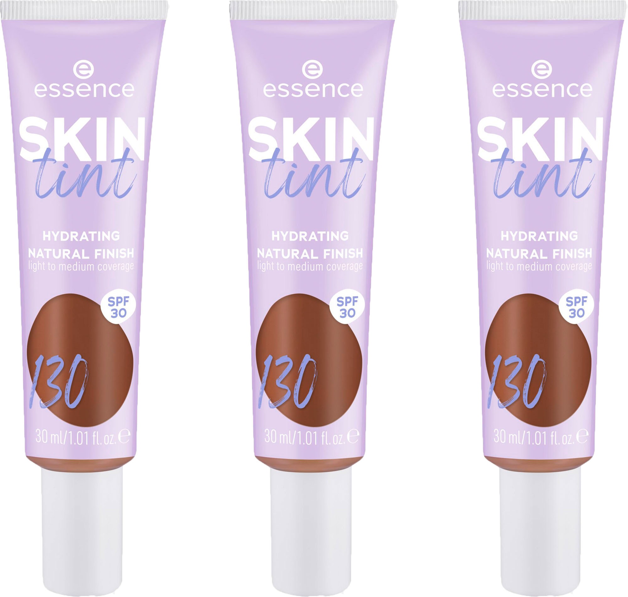 Essence Foundation »SKIN tint«, (3er Pack), mit veganen Inhaltsstoffen