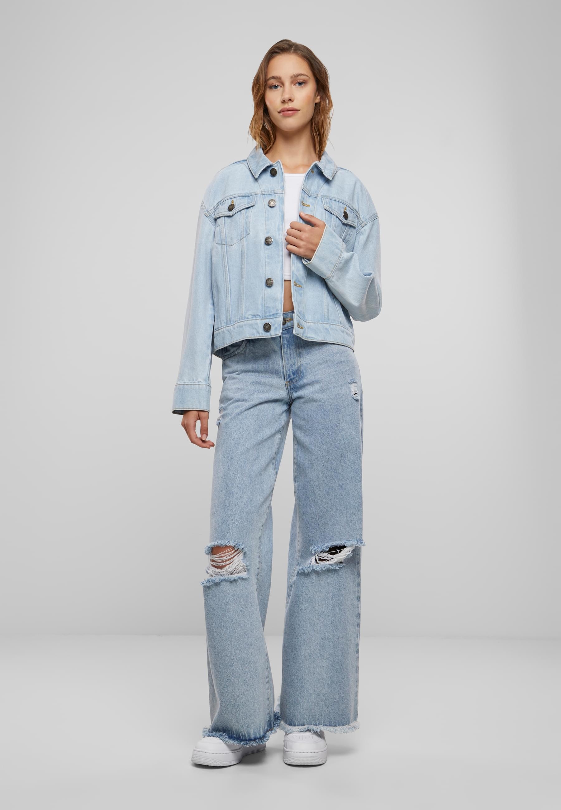 URBAN CLASSICS Jeansjacke »Urban Classics Ladies 80‘s Oversized Denim Jacket«, (1 St.), ohne Kapuze