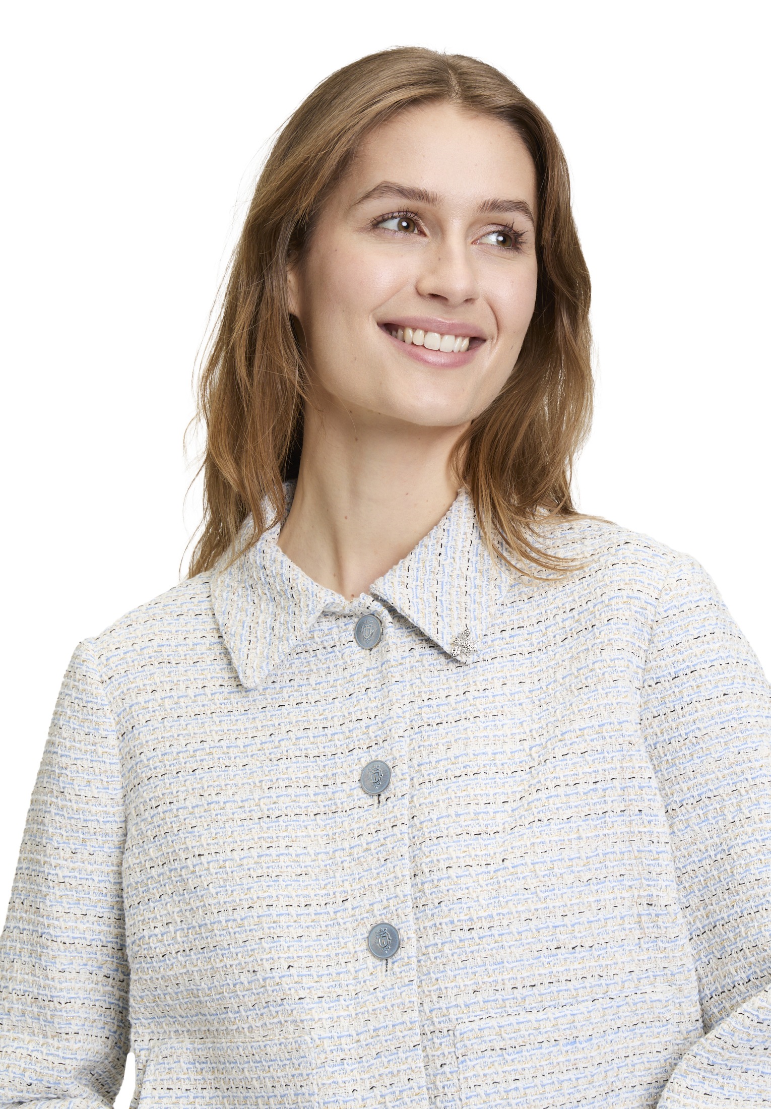 Cartoon Jackenblazer »Cartoon Tweedblazer mit Fransen«, Material