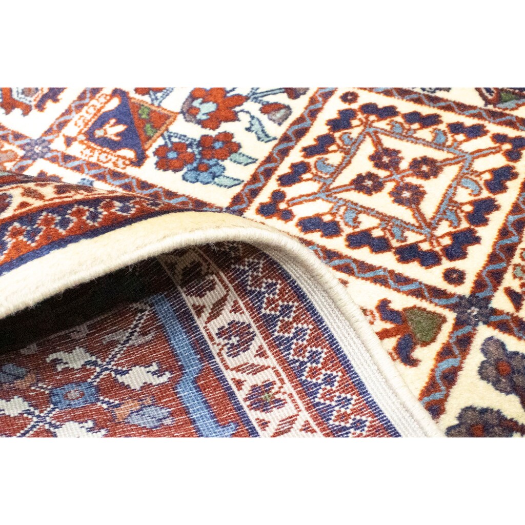 morgenland Wollteppich »Meymeh Teppich handgeknüpft beige«, rechteckig
