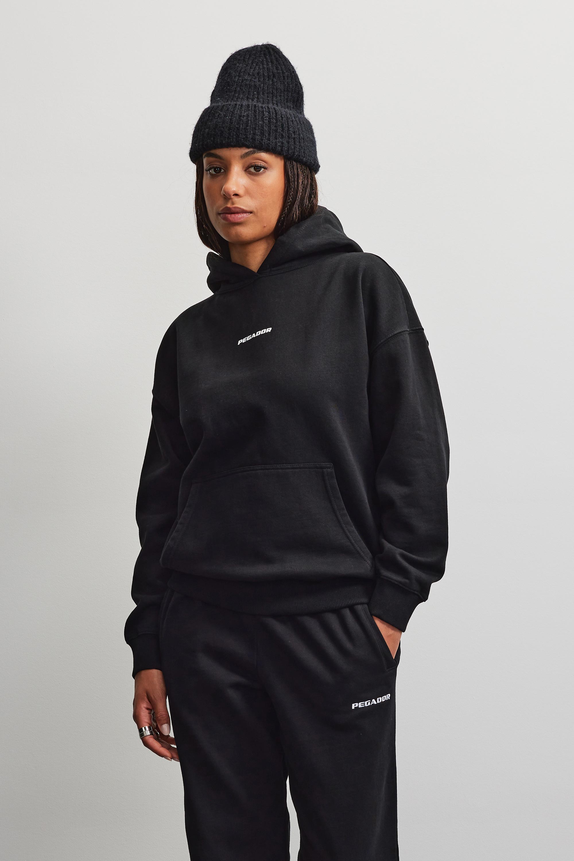 PEGADOR Kapuzensweatshirt "ATNA LOGO OVERSIZED HOODIE", Baumwollmischung, oversize