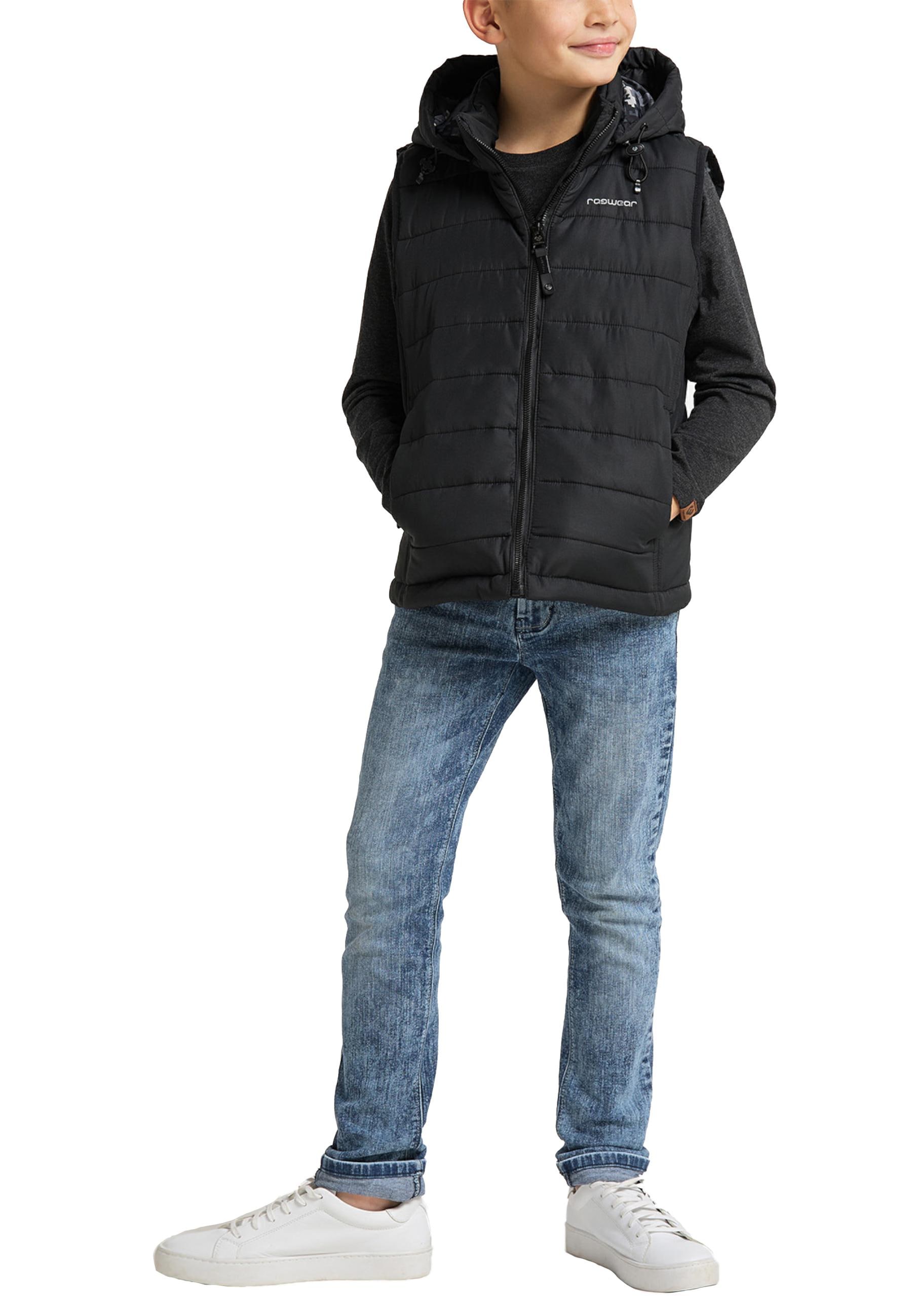 Ragwear Steppweste »Vitek«, sportliche Outdoor-Weste mit abnehmbarer Kapuze