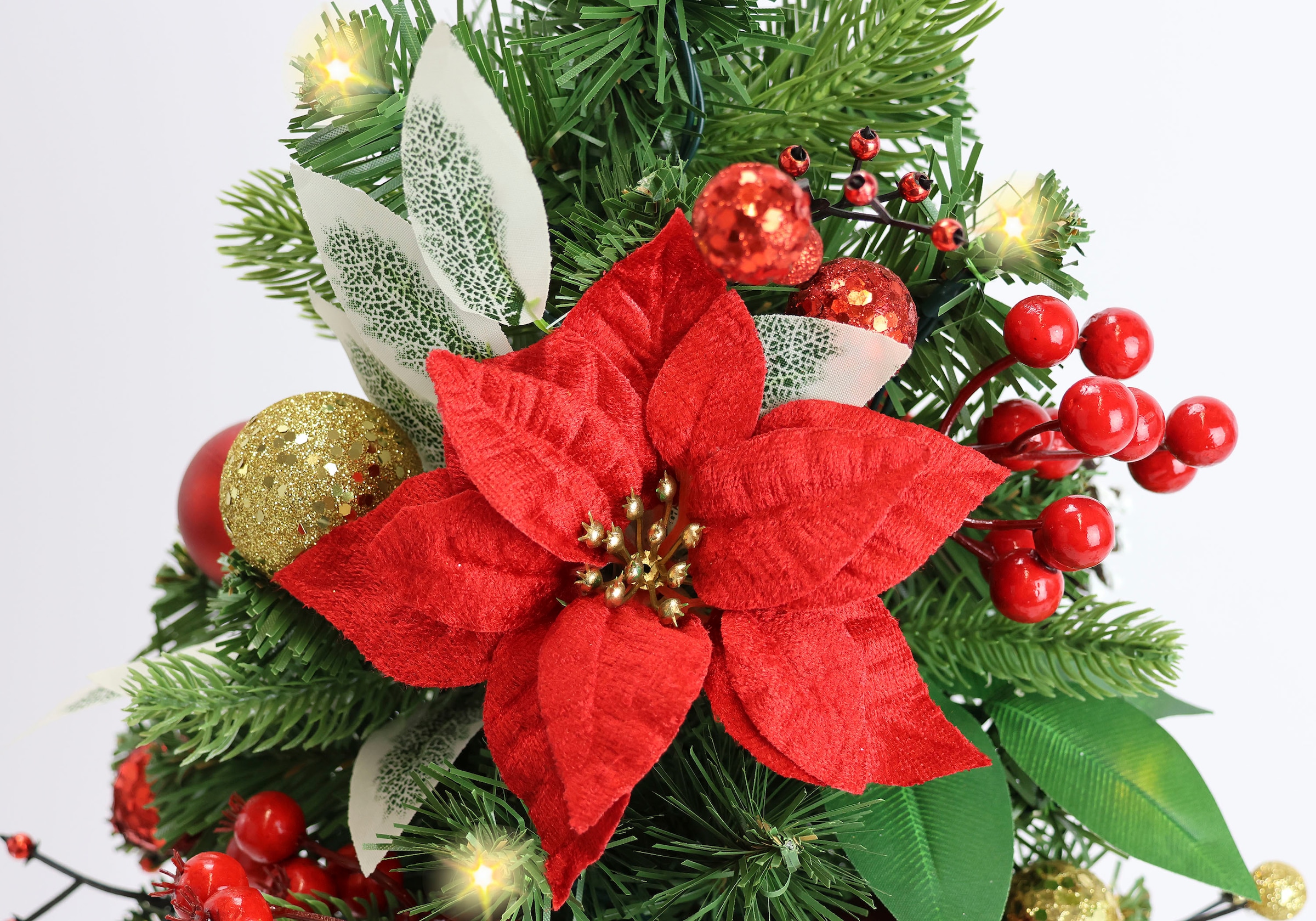 I.GE.A. Künstlicher Weihnachtsbaum "Geschmückter Tannenbaum Poinsettia mit günstig online kaufen
