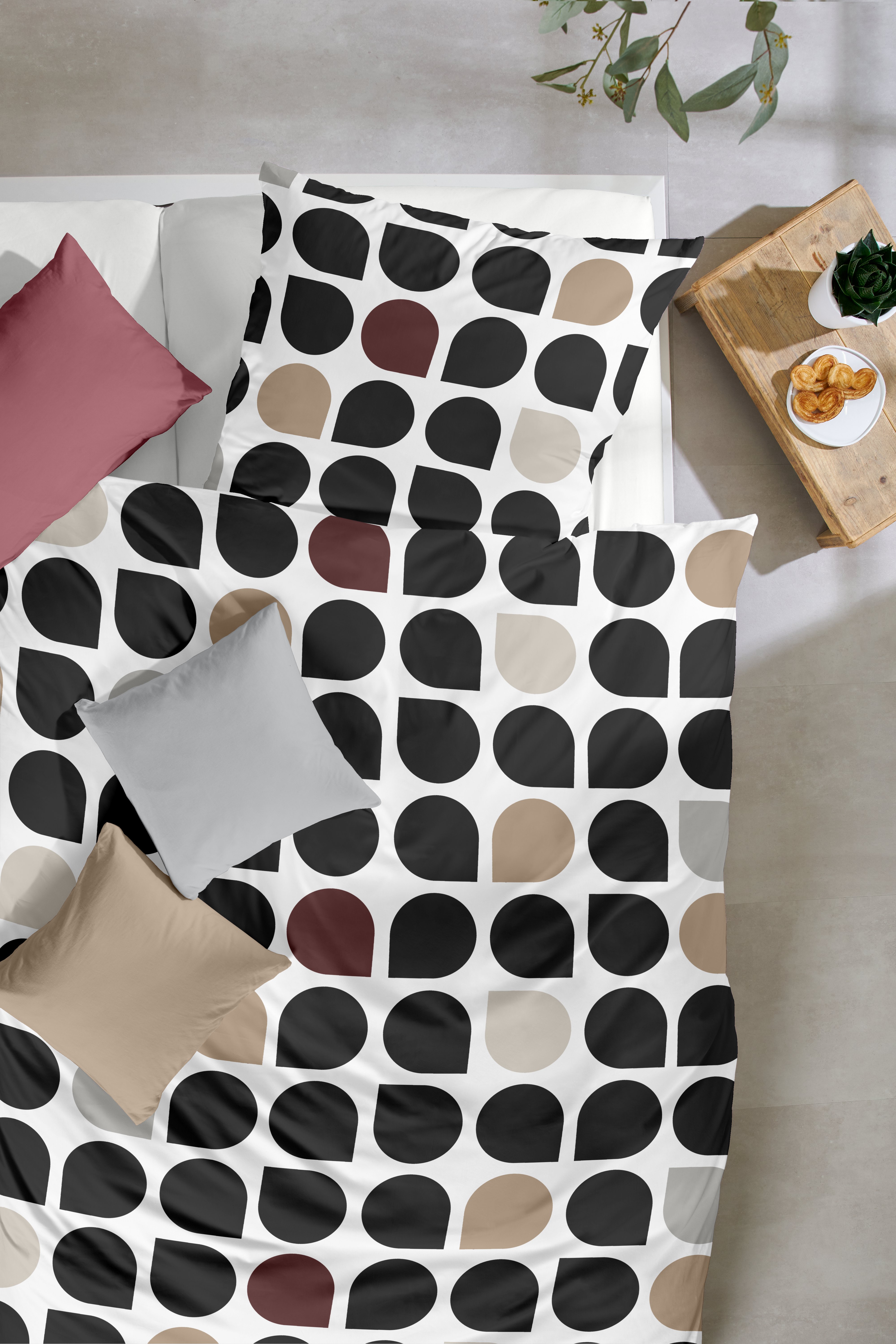 Thumbnail - Primera Bettwäsche "Mako-Satin -Bettwäsche Drops" 2 Stk. tlg. mit eleganten Tropfen