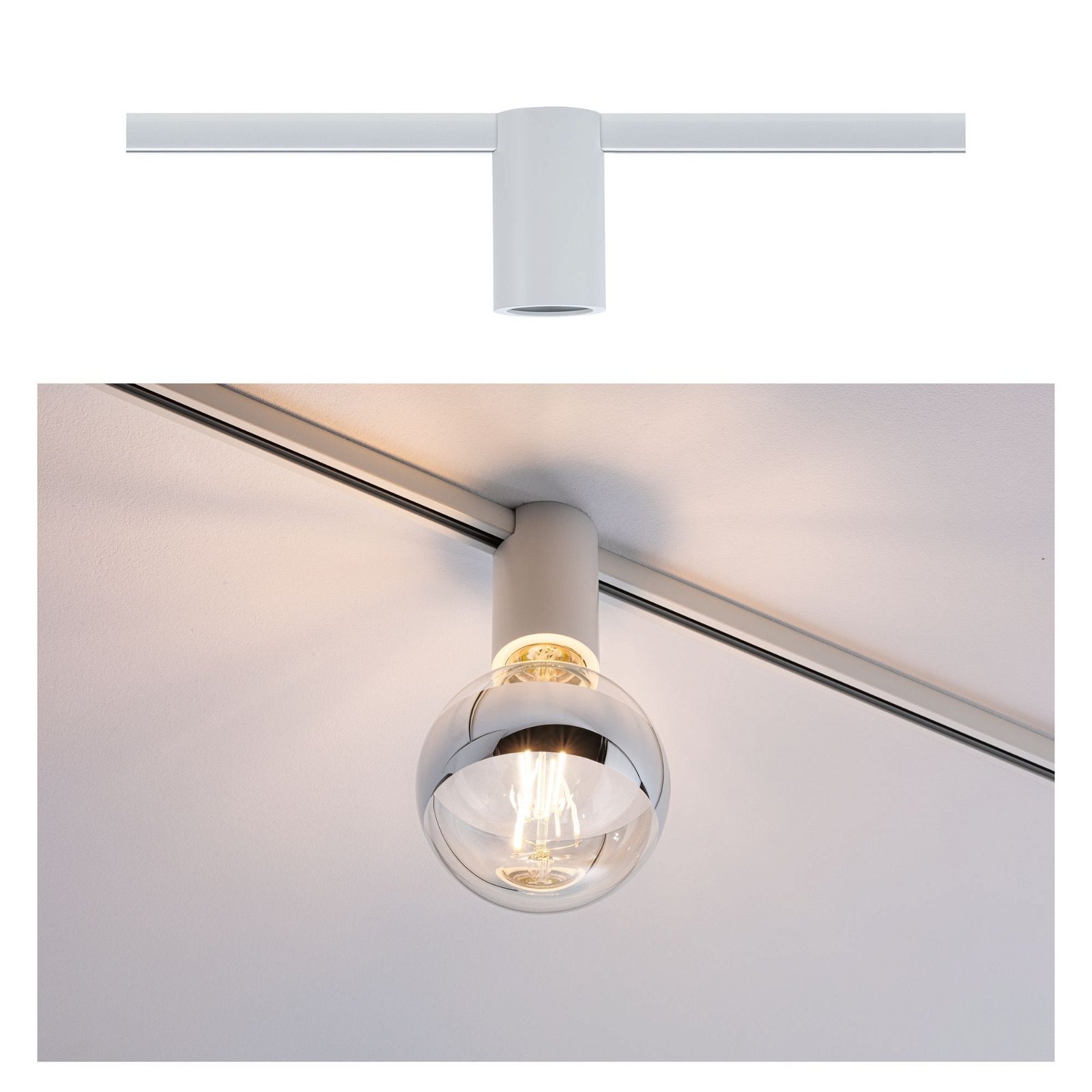 Paulmann Schienensystem-Leuchten »URail Schienenspot Socket Einzelspot E27 max. 20W 230V« E27 1 Stk. dimmbar