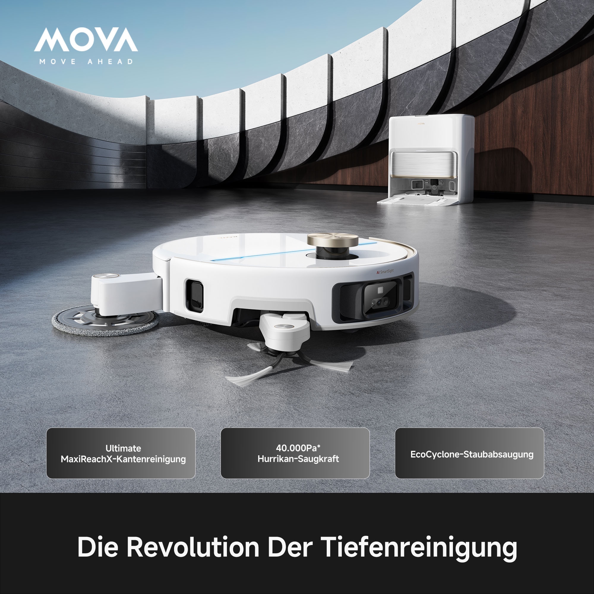 Mova Saugroboter »mit Wischfunktion V70 Ultra Complete«