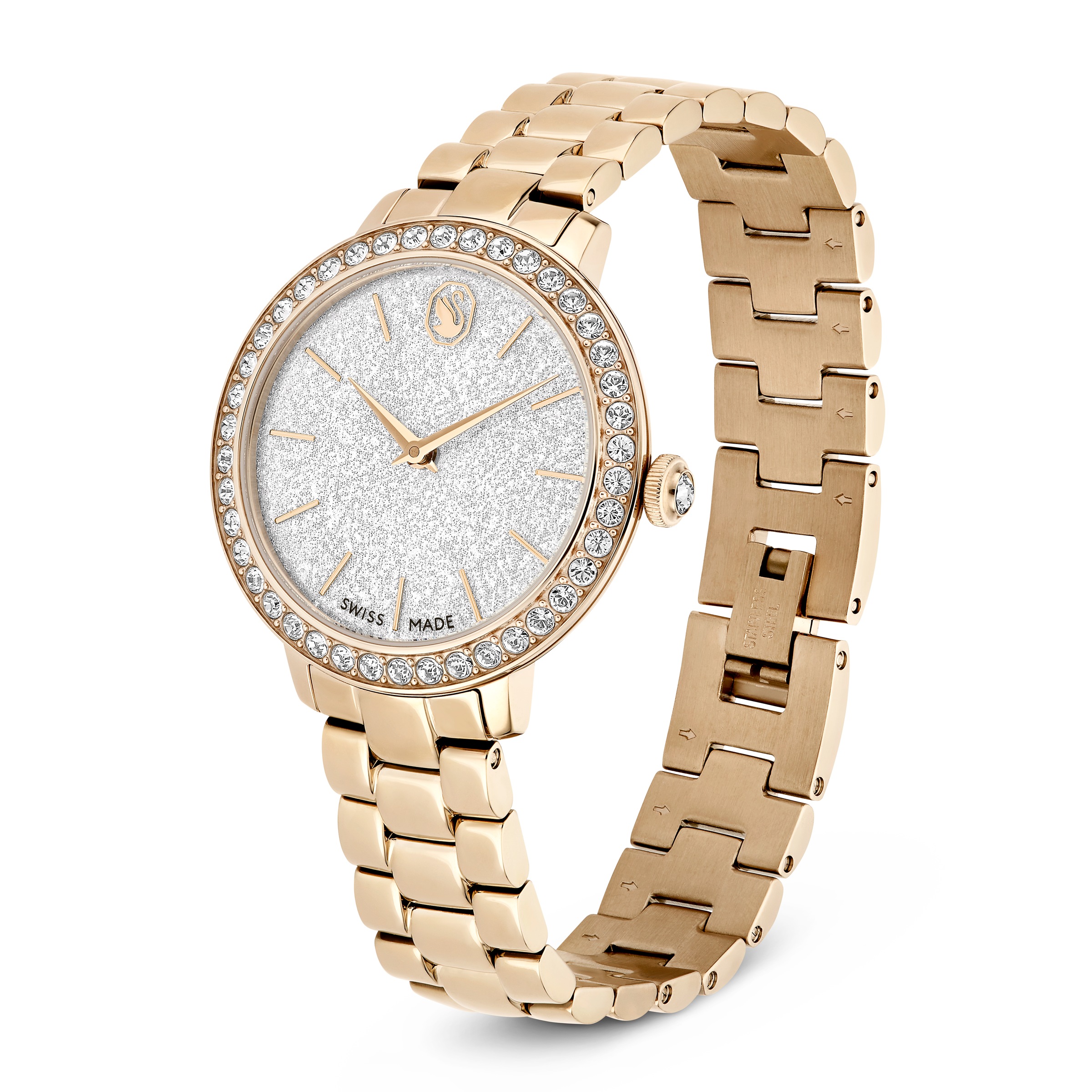 Swarovski Quarzuhr »MATRIX 3-LINK«, Armbanduhr, Damenuhr, Swiss Made, Edelstahlarmband, analog