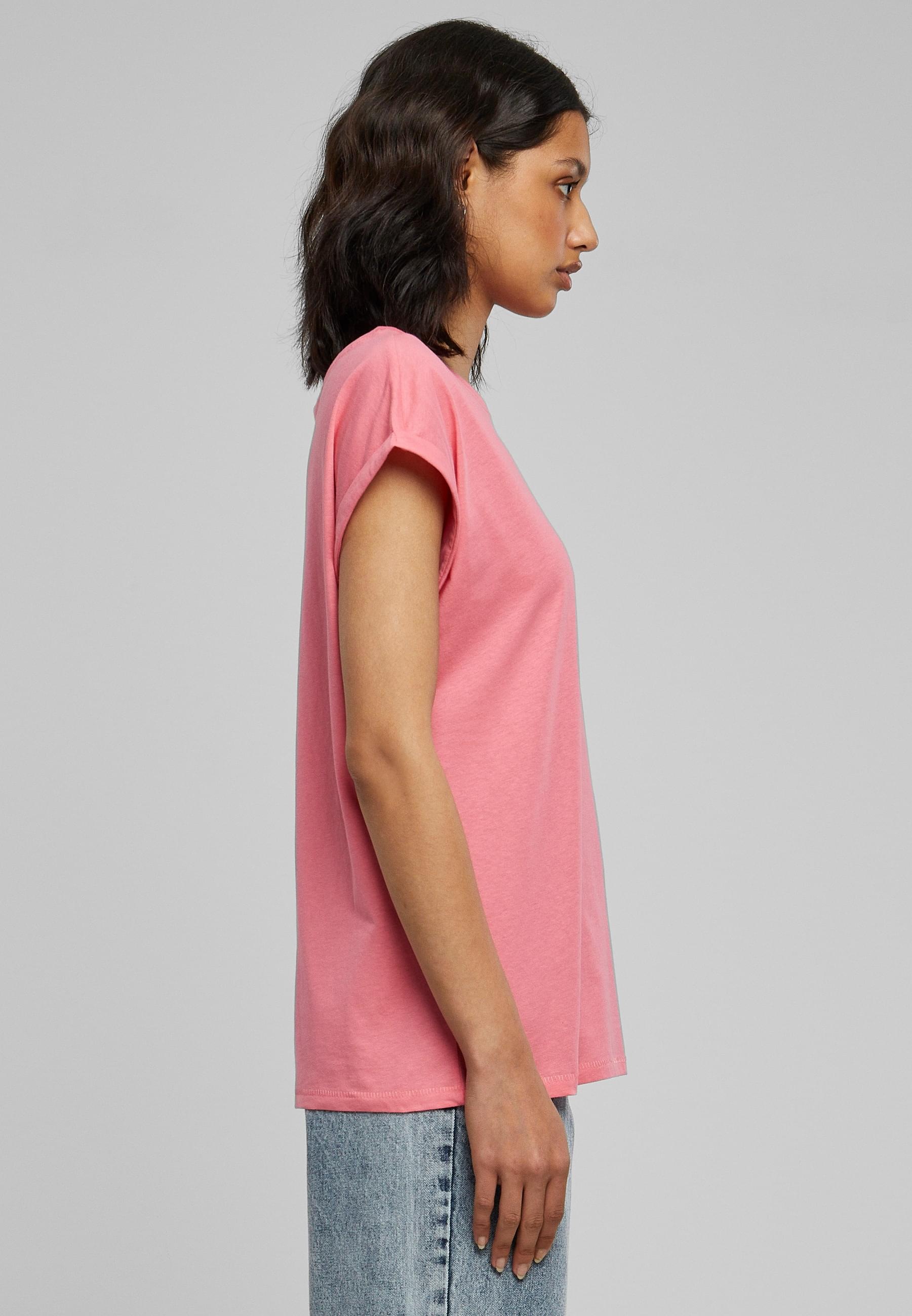 URBAN CLASSICS Kurzarmshirt »Urban Classics Damen Ladies Extended Shoulder Tee«, (1 tlg.)