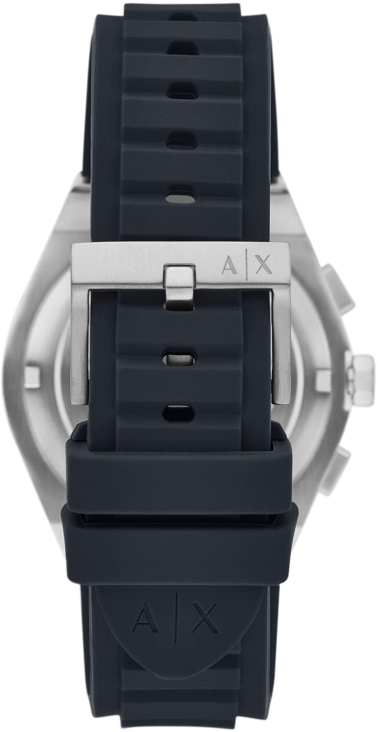 ARMANI EXCHANGE Chronograph »SYNC«, Quarzuhr, Armbanduhr, Herrenuhr, Silikonarmband, Datum, Stoppfunktion