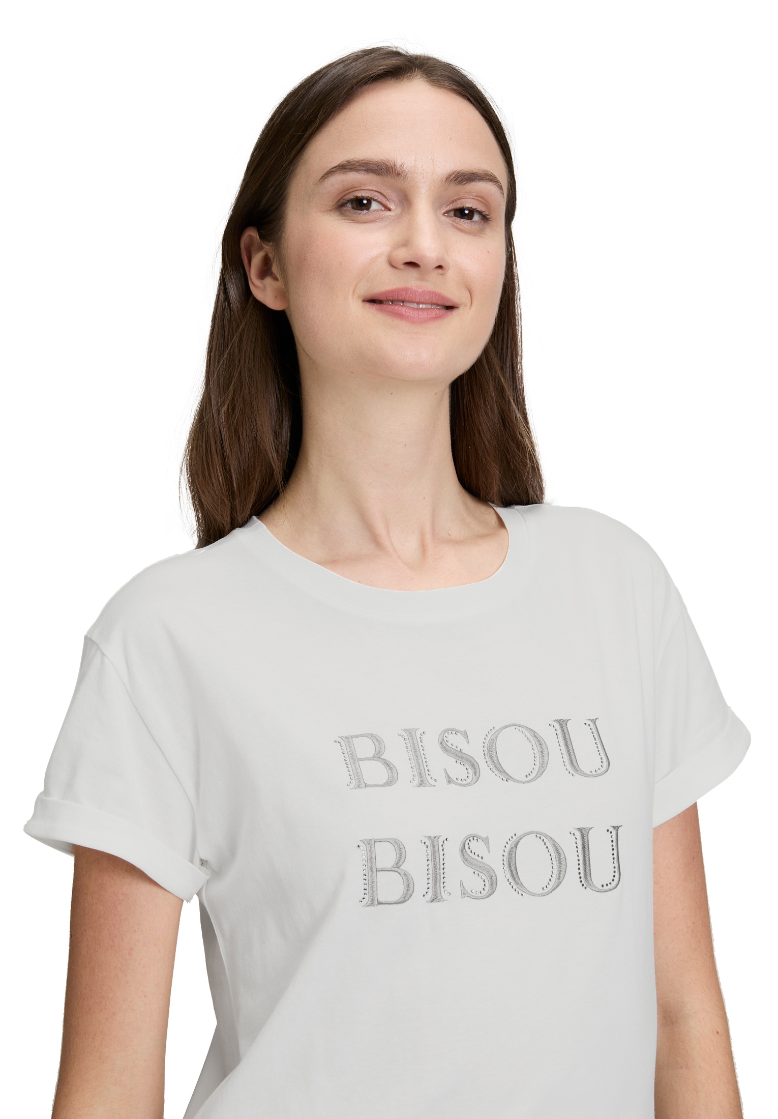 Betty&Co Kurzarmshirt »Betty & Co Casual-Shirt mit Stickerei«, (1 tlg.)