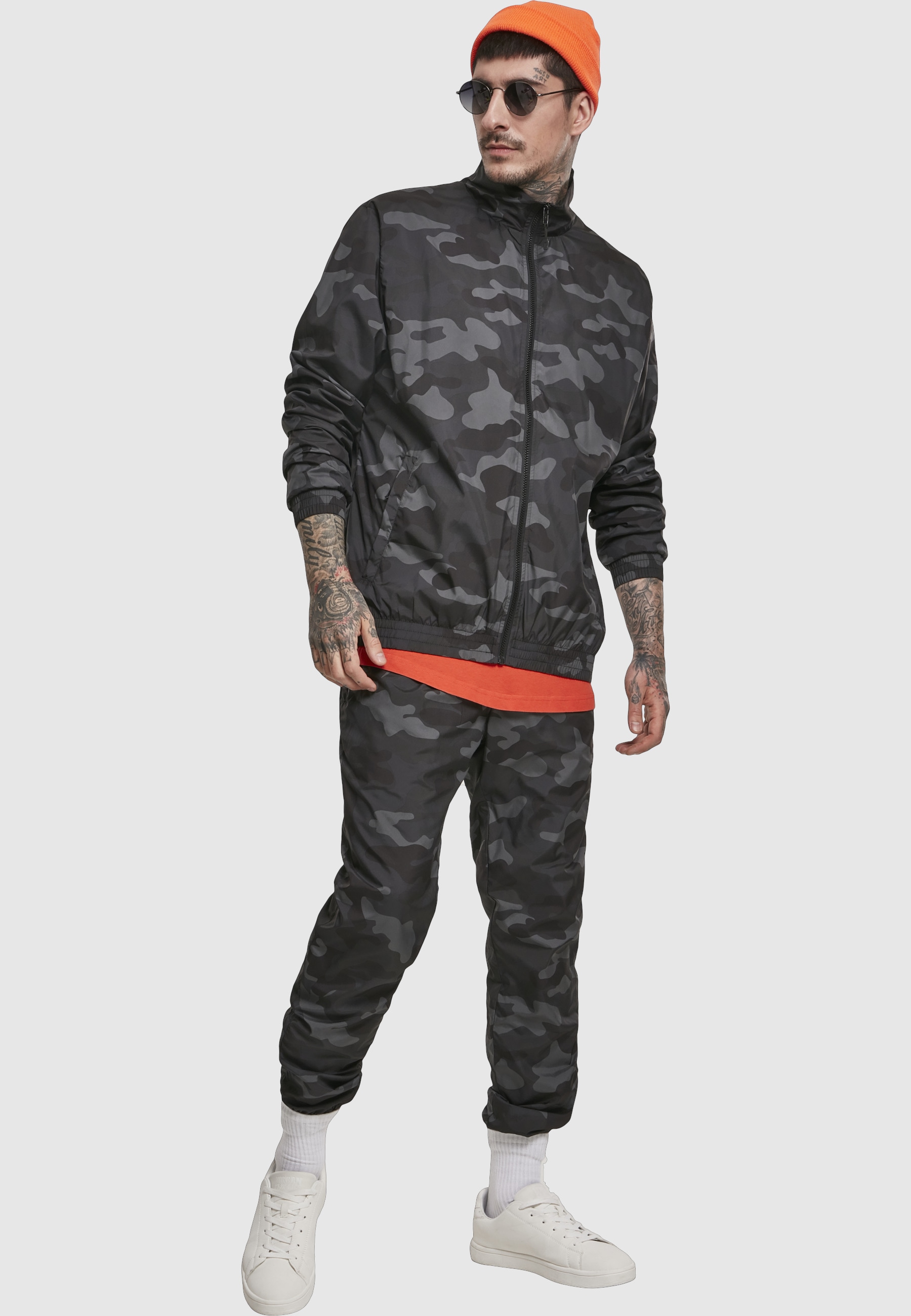 URBAN CLASSICS Anorak »Urban Classics Herren Camo Track Jacket« 1 Stk. tlg. ohne Kapuze