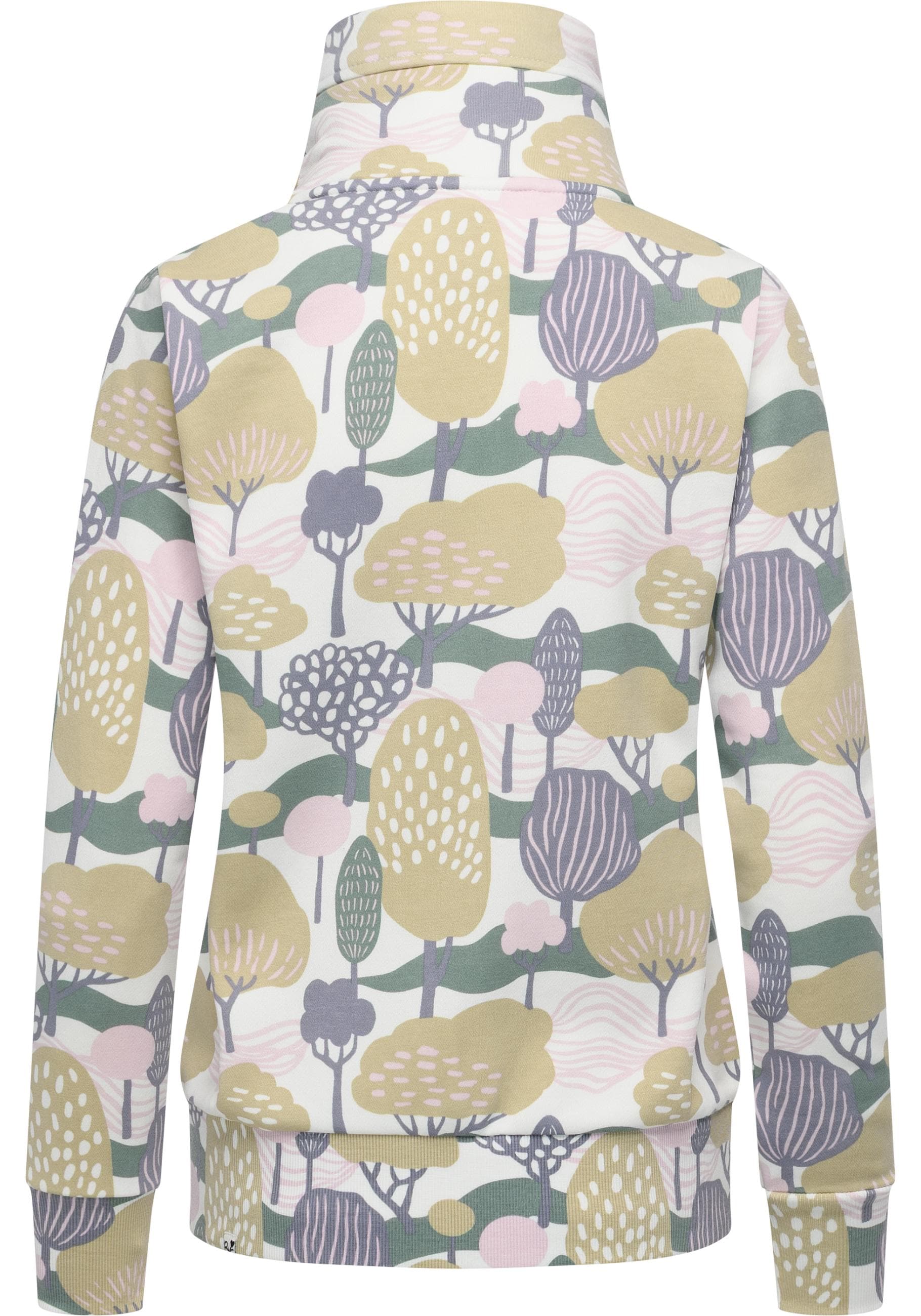 Ragwear Sweatjacke »Ronette Print« Zip-Jacke mit Allover-Print und hohem Kragen