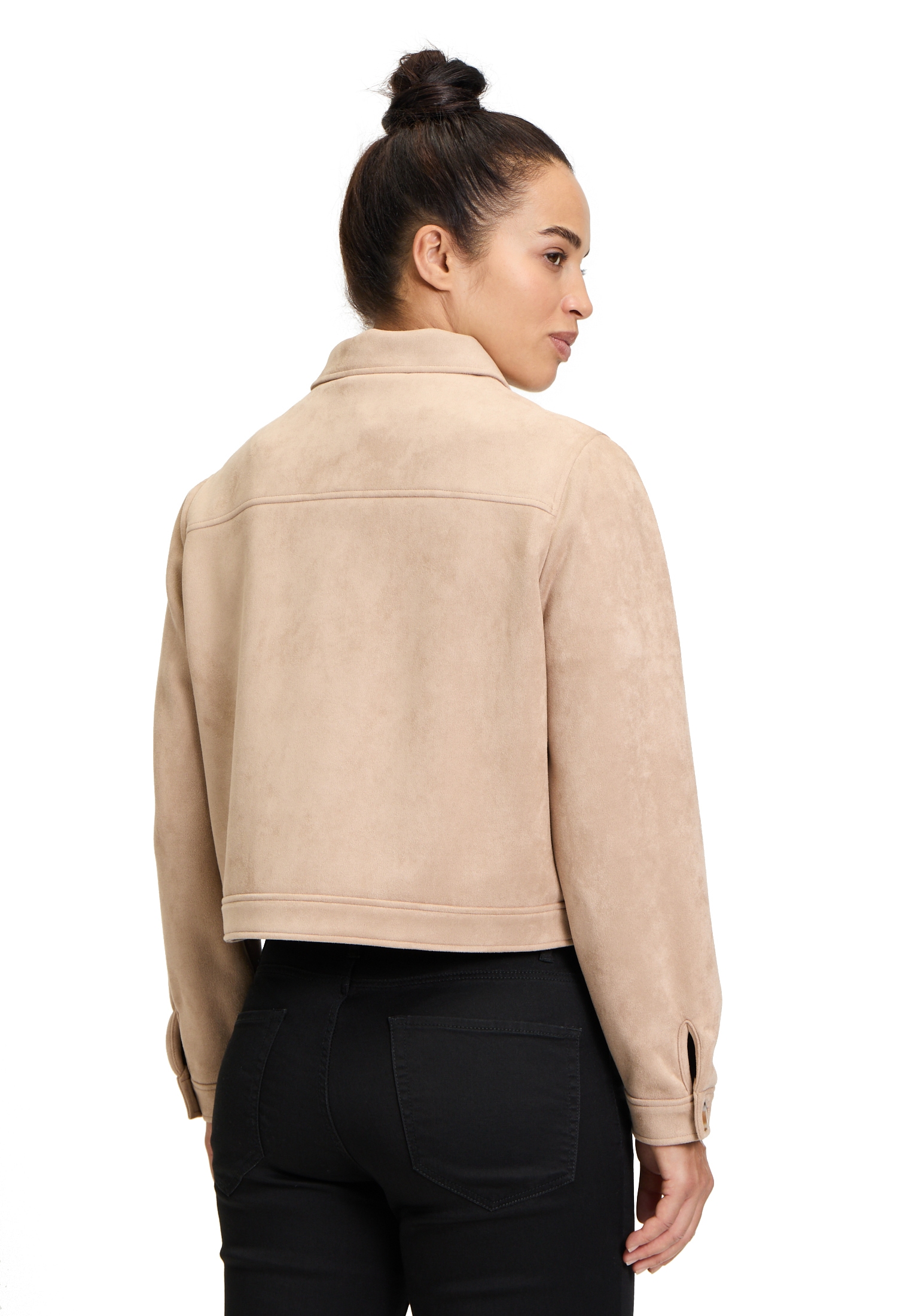 Betty&Co Jackenblazer »Betty & Co Kunstleder-Jacke mit aufgesetzten Taschen«, Material