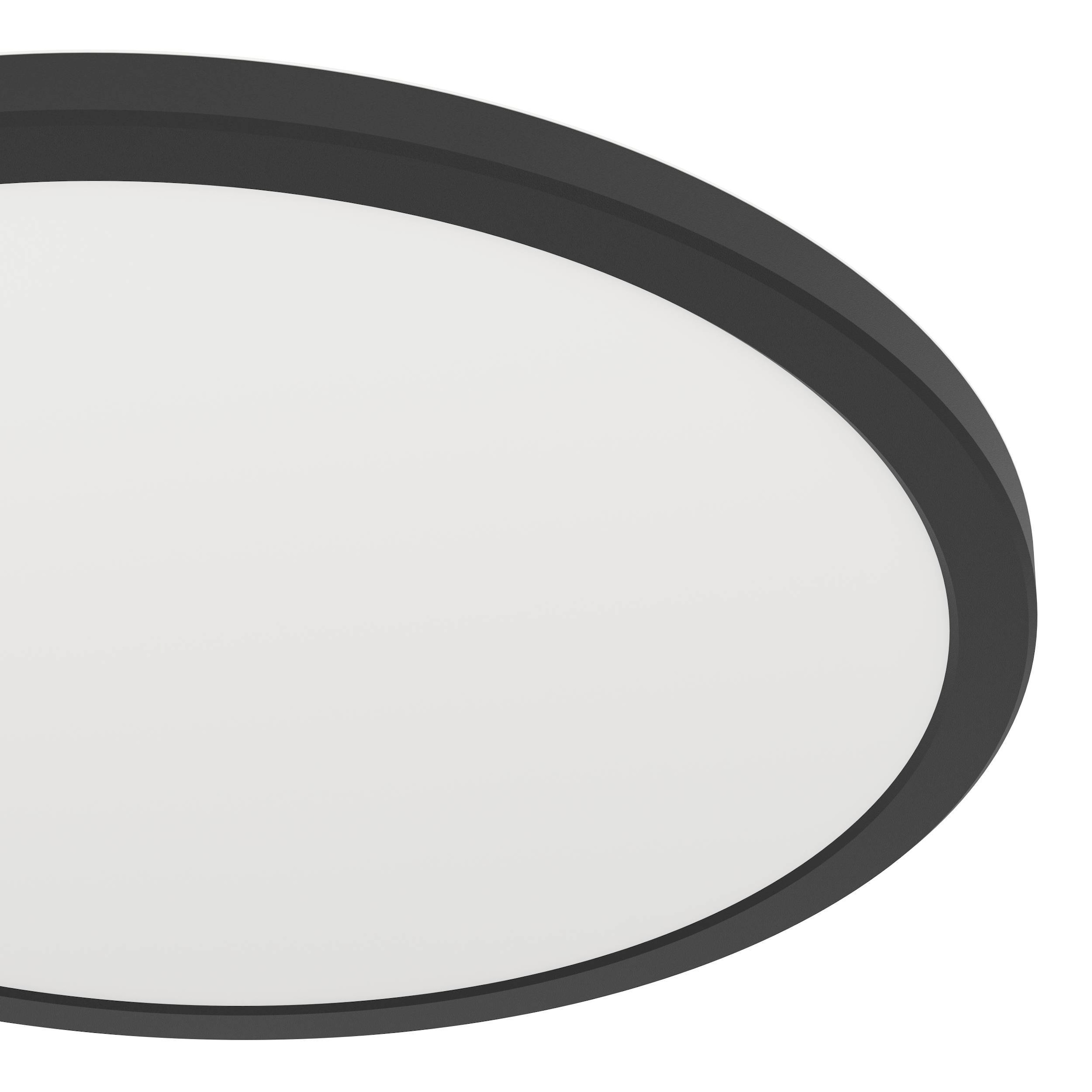 EGLO Deckenleuchte »Rovito-Z Deckenlampe, ZigBee 3.0, Kunststoff, Badezimmerlampe, IP44« LED-Modul 1 Stk. Kaltweiß | RGB Wand-/Deckenleuchte - H3 x Ø38,9 cm - schwarz - 18,5W inkl.