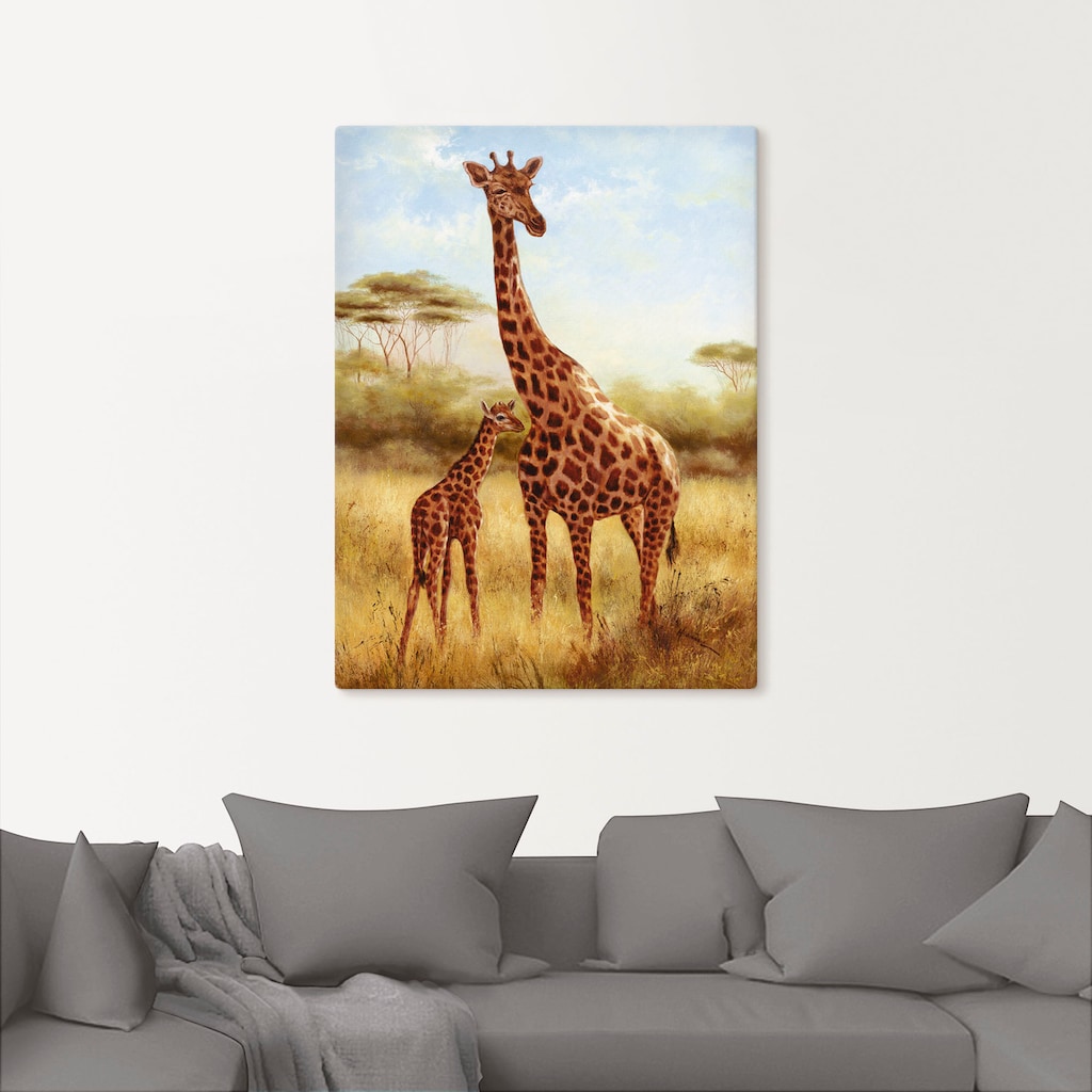 Artland Leinwandbild »Giraffe«, Wildtiere, (1 St.)