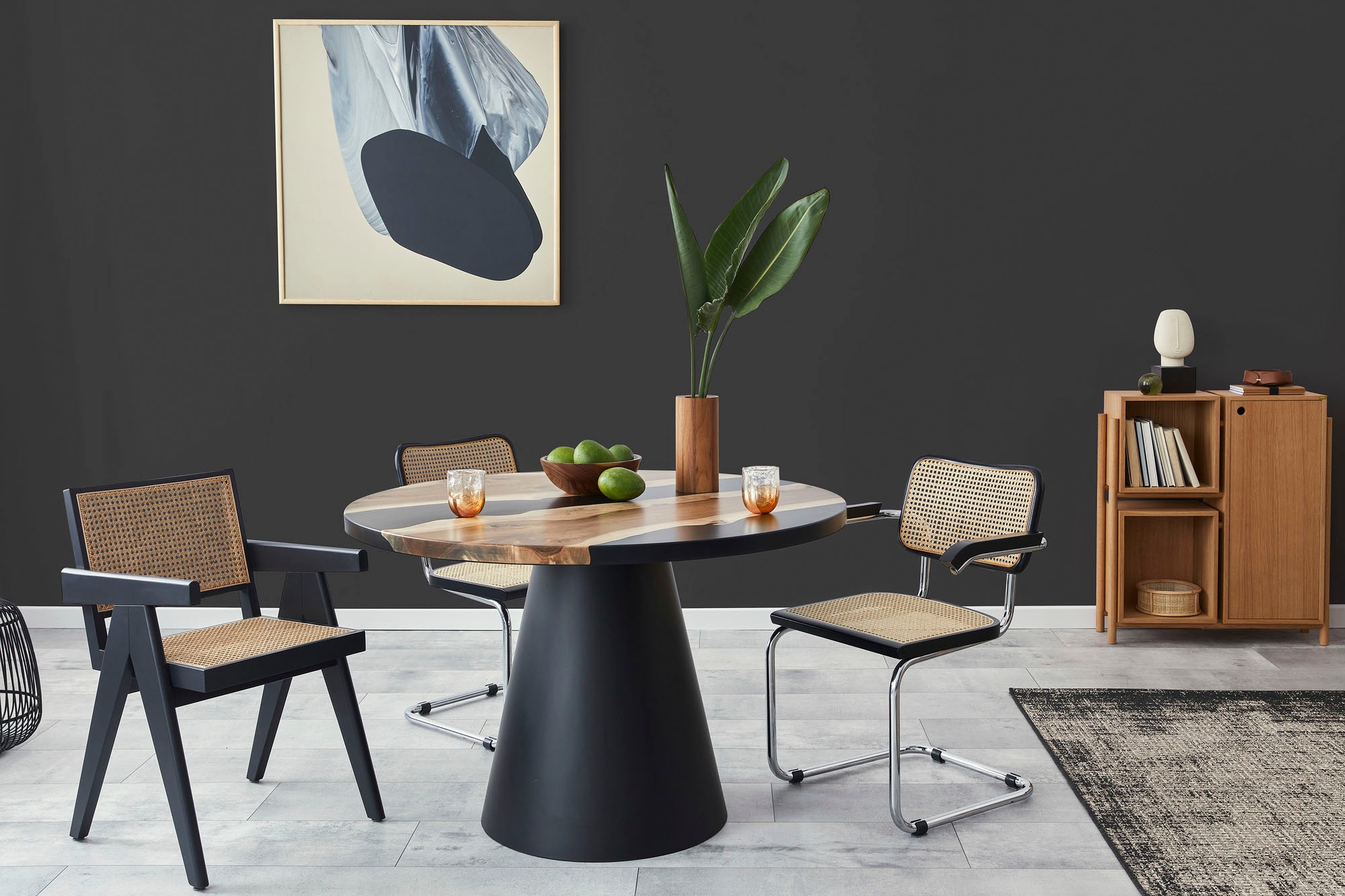 A.S. Création Wandfarbe »Premium Innenwandfarbe PURO Tuchmatt deep black« ideal für Wohn-, Schlafzimmer, Flur & Küche, Schwarz